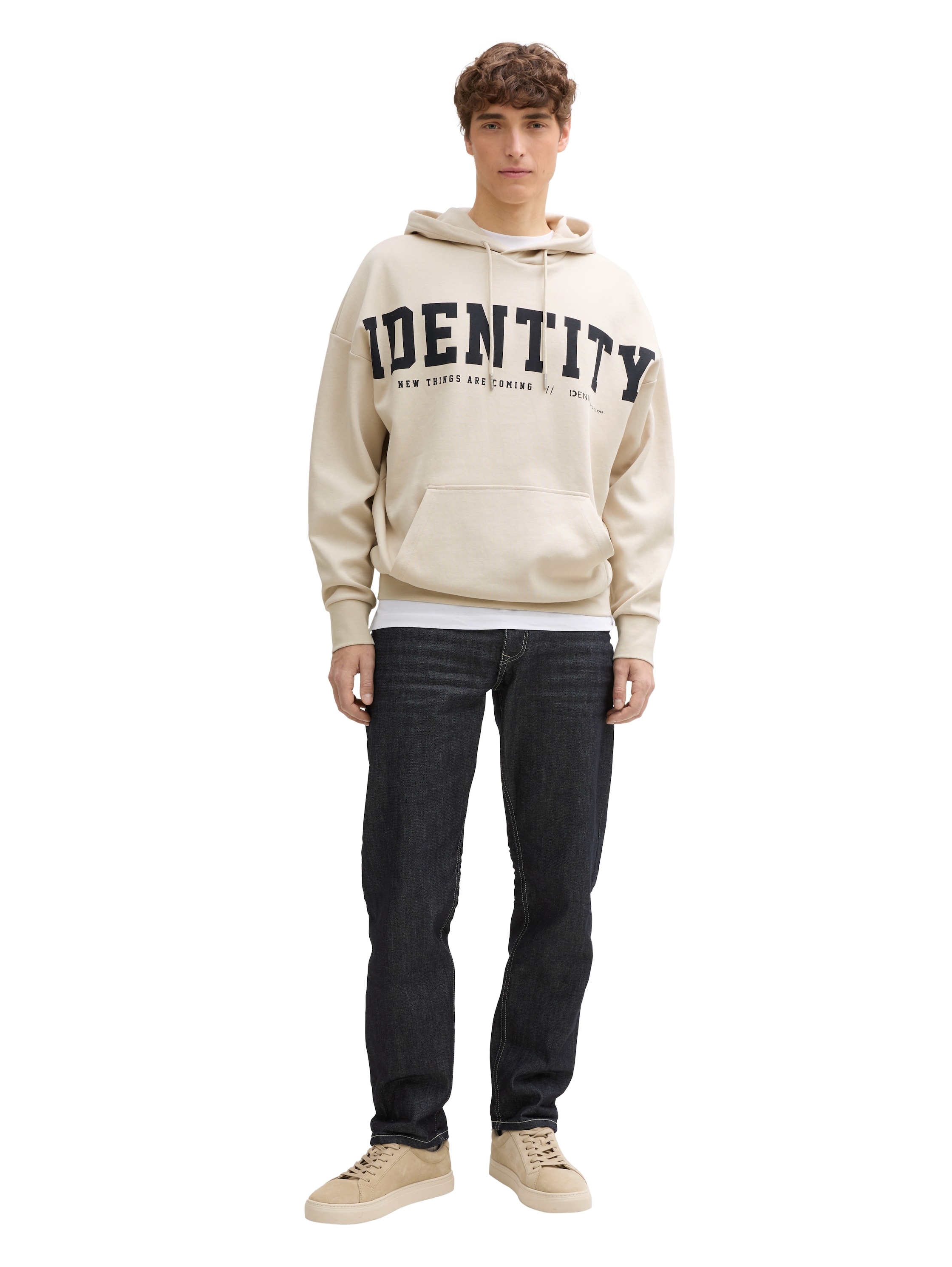 TOM TAILOR Denim Kapuzensweatshirt, mit Statement-Print