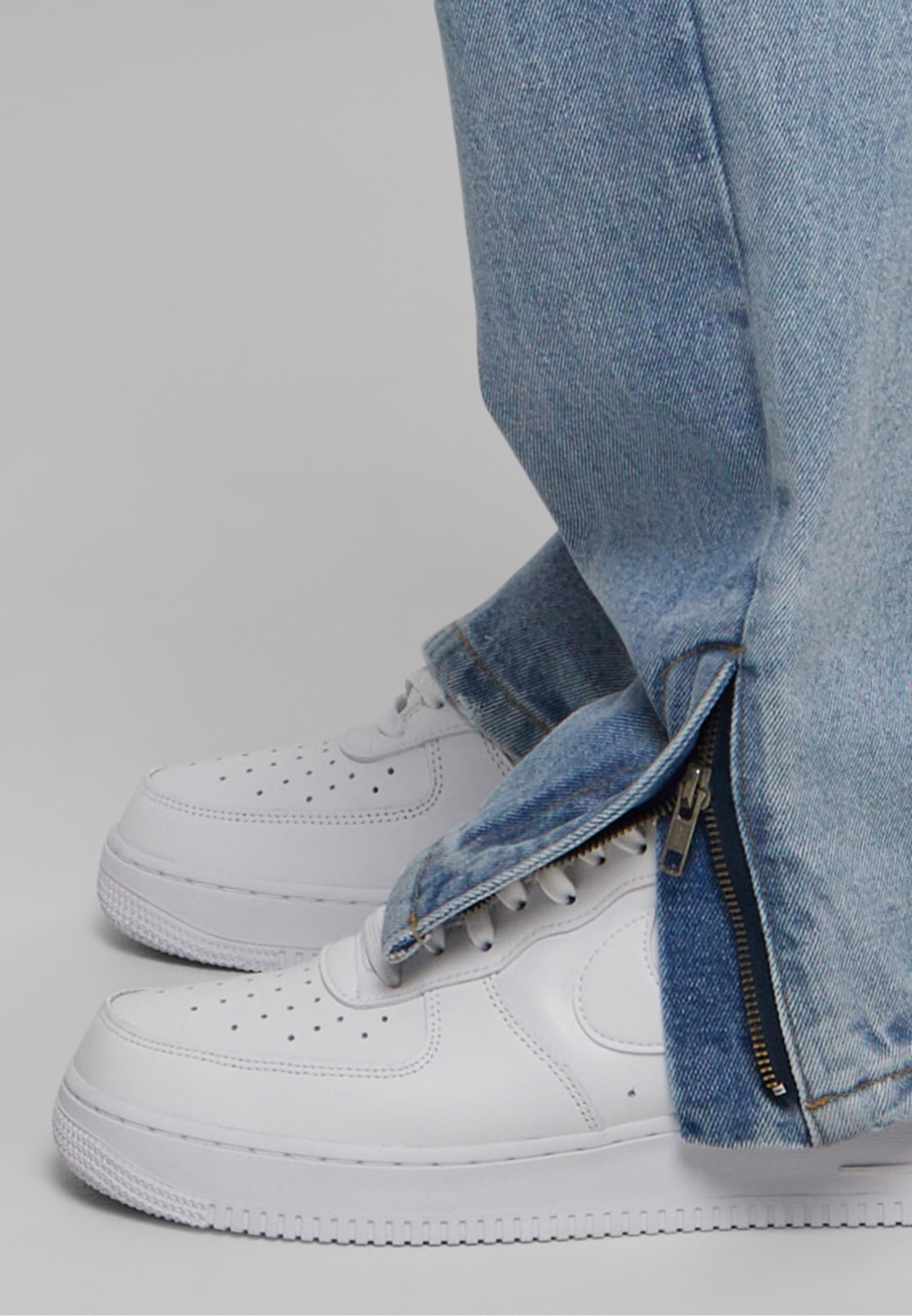 URBAN CLASSICS Bequeme Jeans »Urban Classics Herren Heavy Ounce Straight Fit Zipped Jeans«