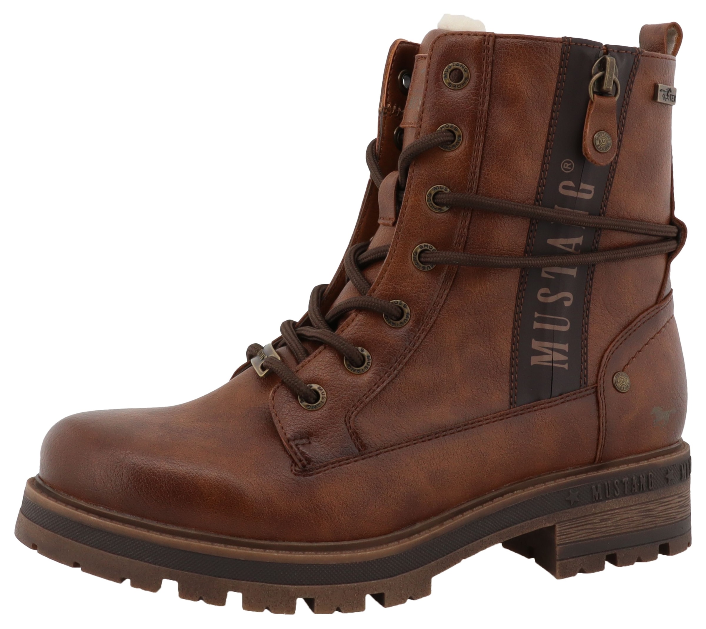 Mustang Shoes Winterboots "Darleen", Schnürboots mit Profilsohle günstig online kaufen