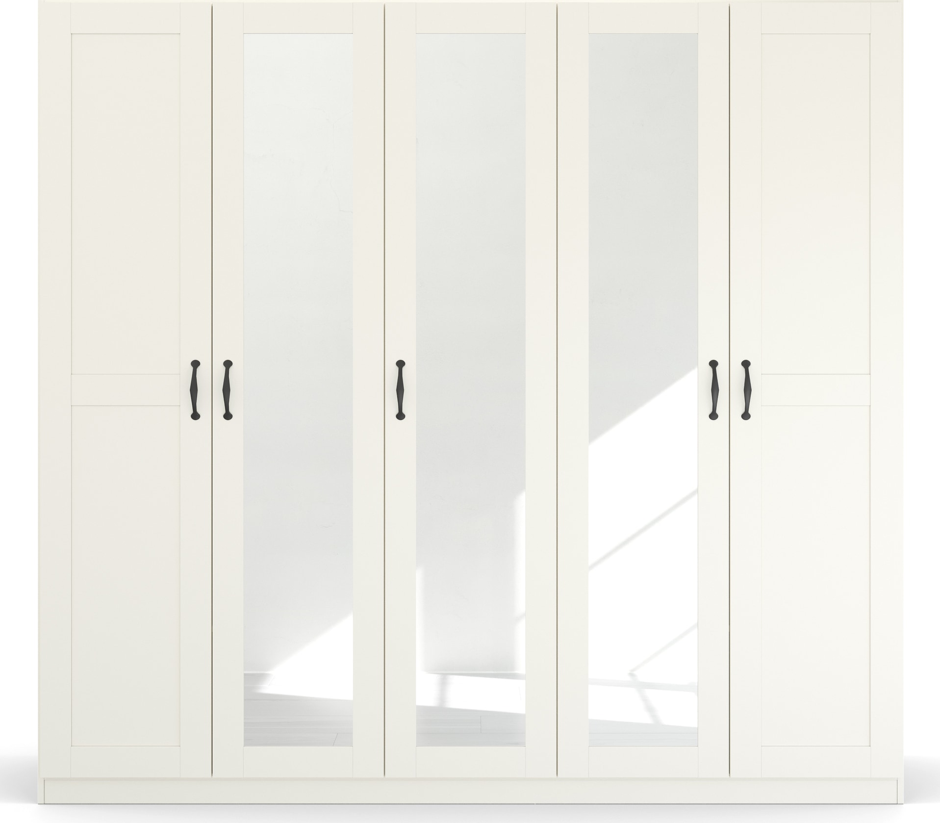 rauch Drehtürenschrank »Cottage by Quadra Spin«, in skandinavischem Landhausstil, mit Spiegel
