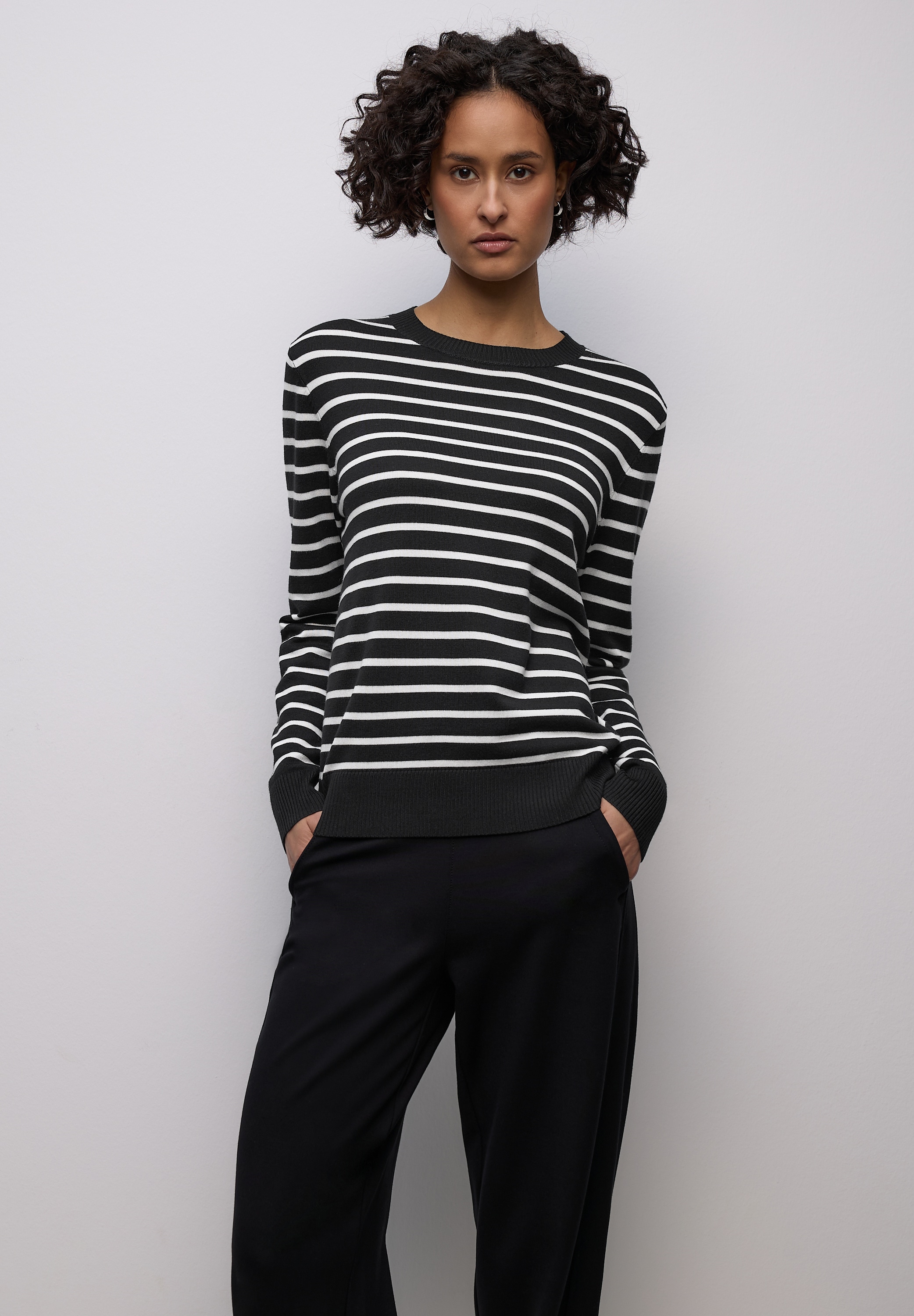 STREET ONE Rundhalspullover Rundhalsausschnitt günstig online kaufen