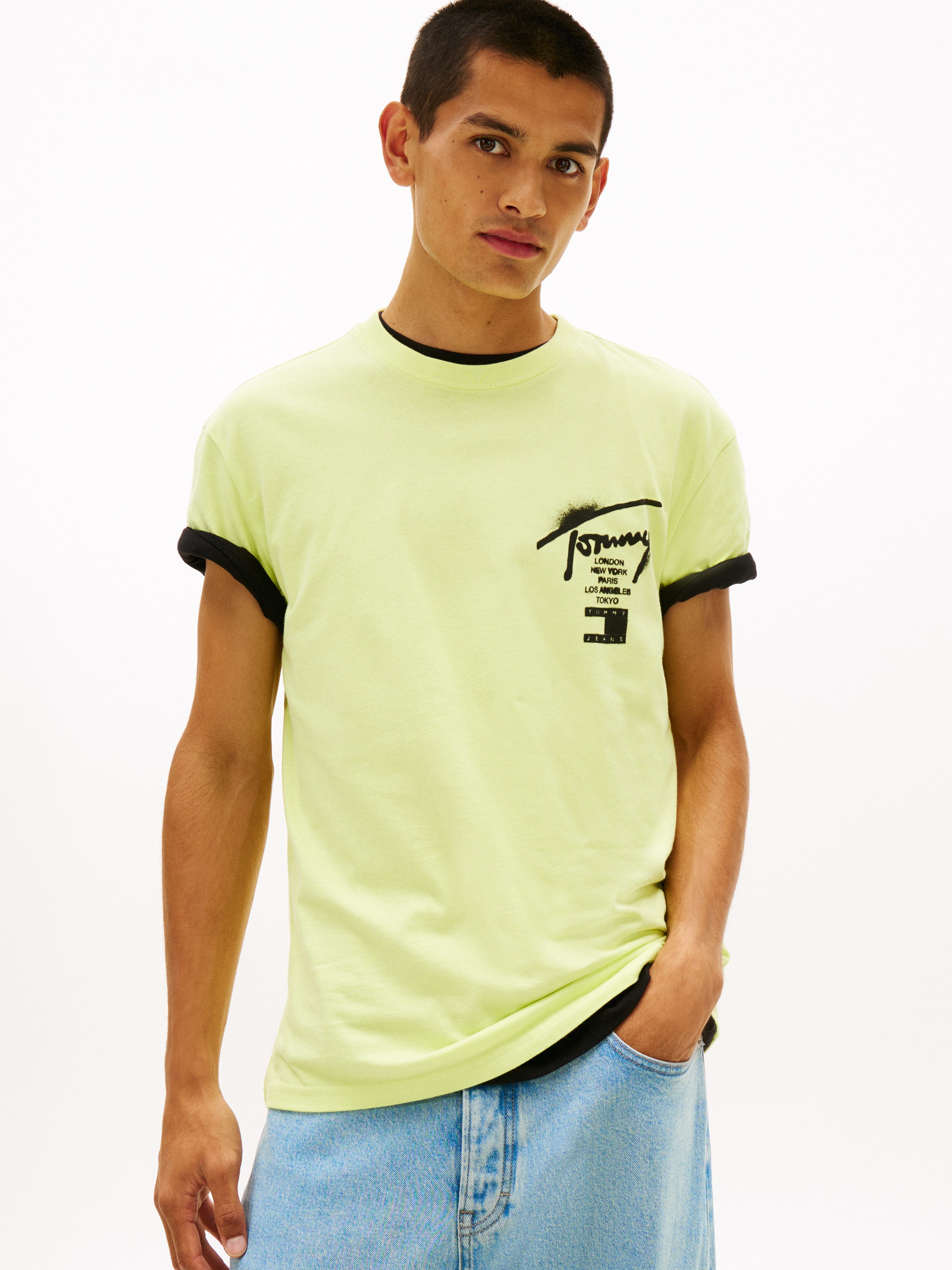 Tommy Jeans T-Shirt "TJM REGULAR CITY SIGN" Regular fit mit Markenprint