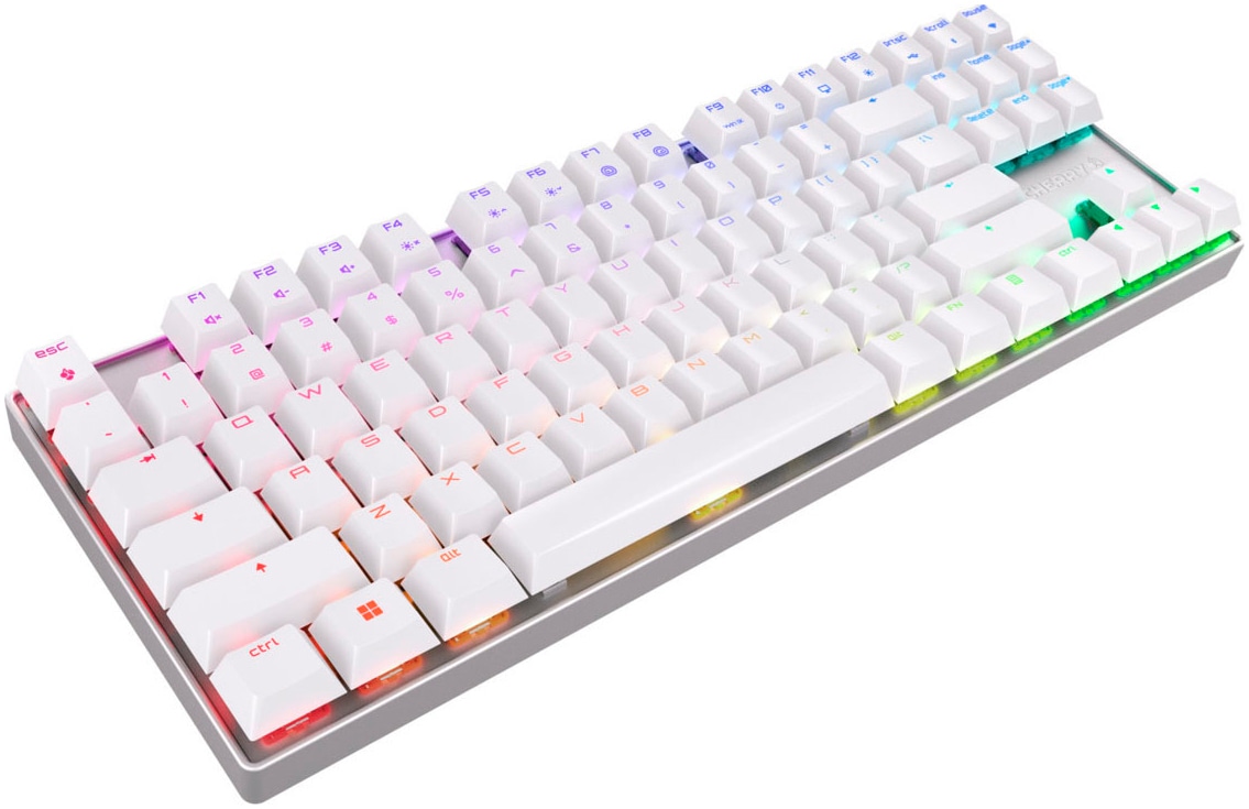 Cherry Gaming-Tastatur »MX 8.2 TKL Wireless«, (Fn-Tasten-Gaming-Modus-Funktionstasten-ausklappbare Füße-verstellbare Füße-Lautstärkeregler-USB-Anschluss)