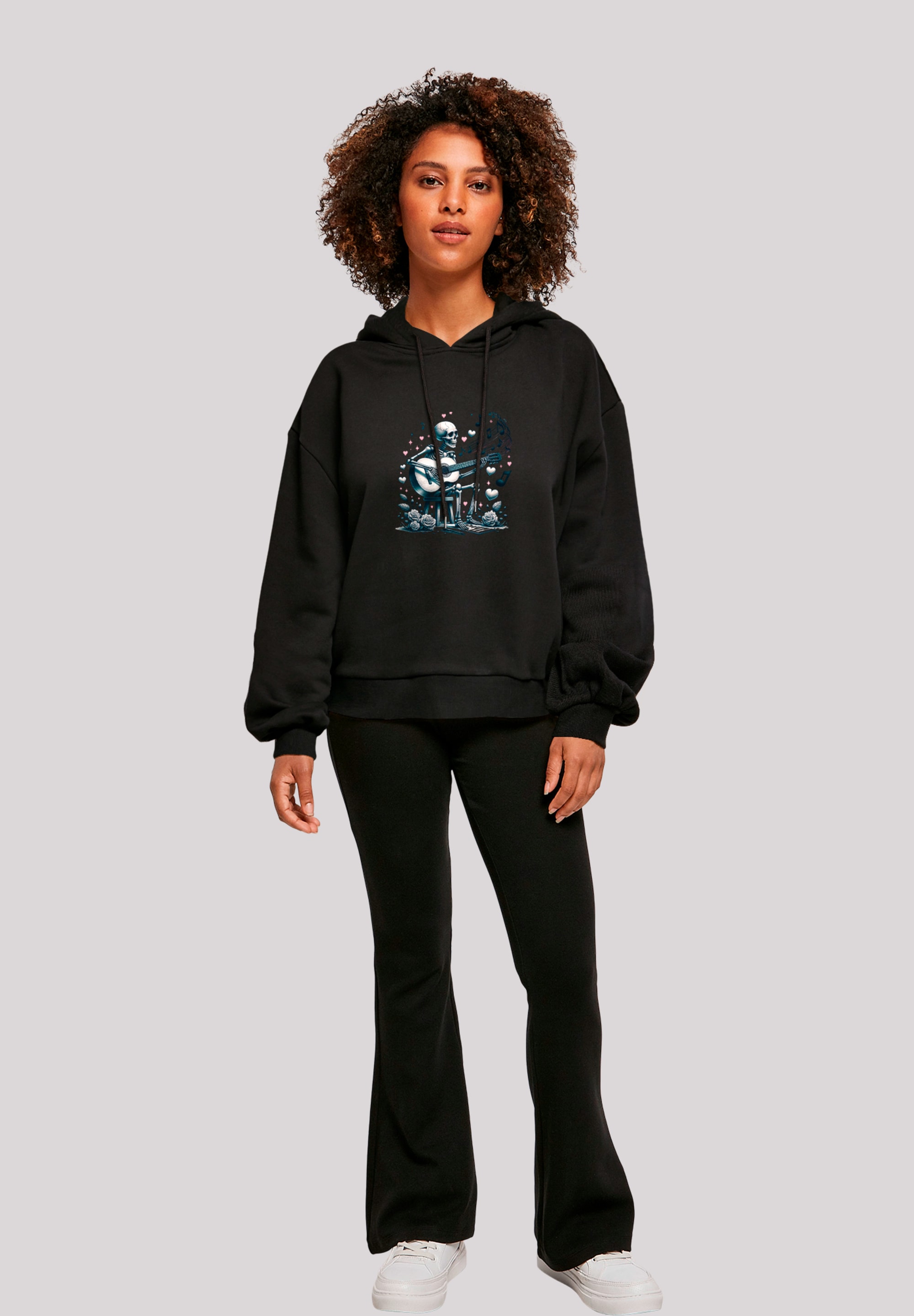 F4NT4STIC Sweatshirt »Skelett spielt Gitarre, Musik, Liebe«, Premium Qualität