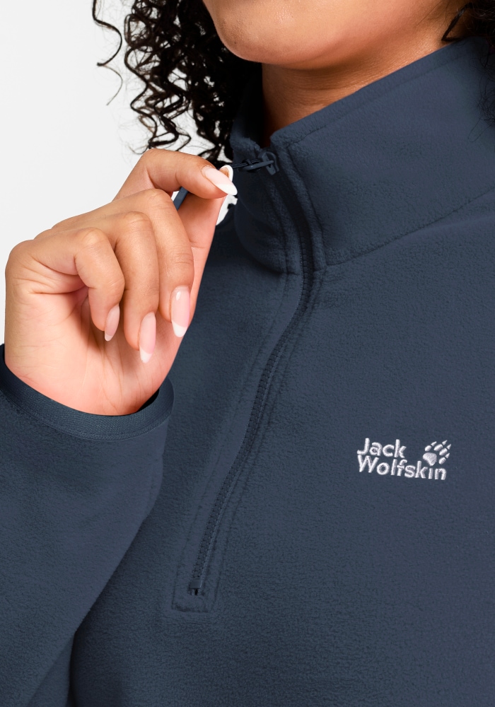 Jack Wolfskin Stehkragenpullover »TAUNUS 100 HZ W« Fleecepullover, Halfzip-Reißverschluss, Stehkragen