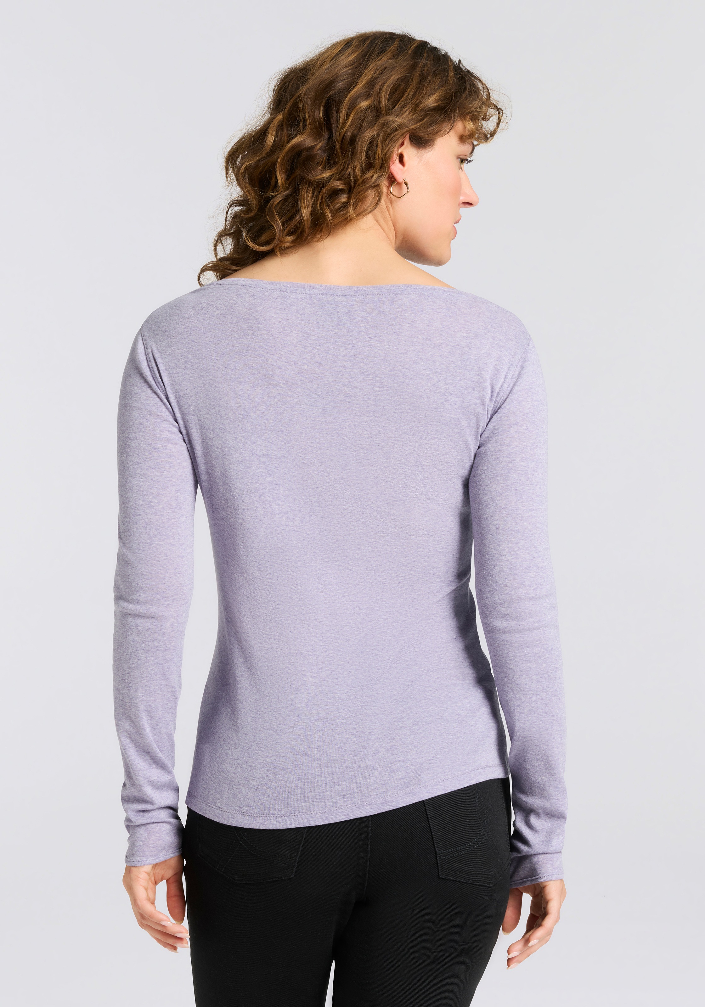 BOSS ORANGE Langarmshirt "Edeline Premium Damenmode" günstig online kaufen