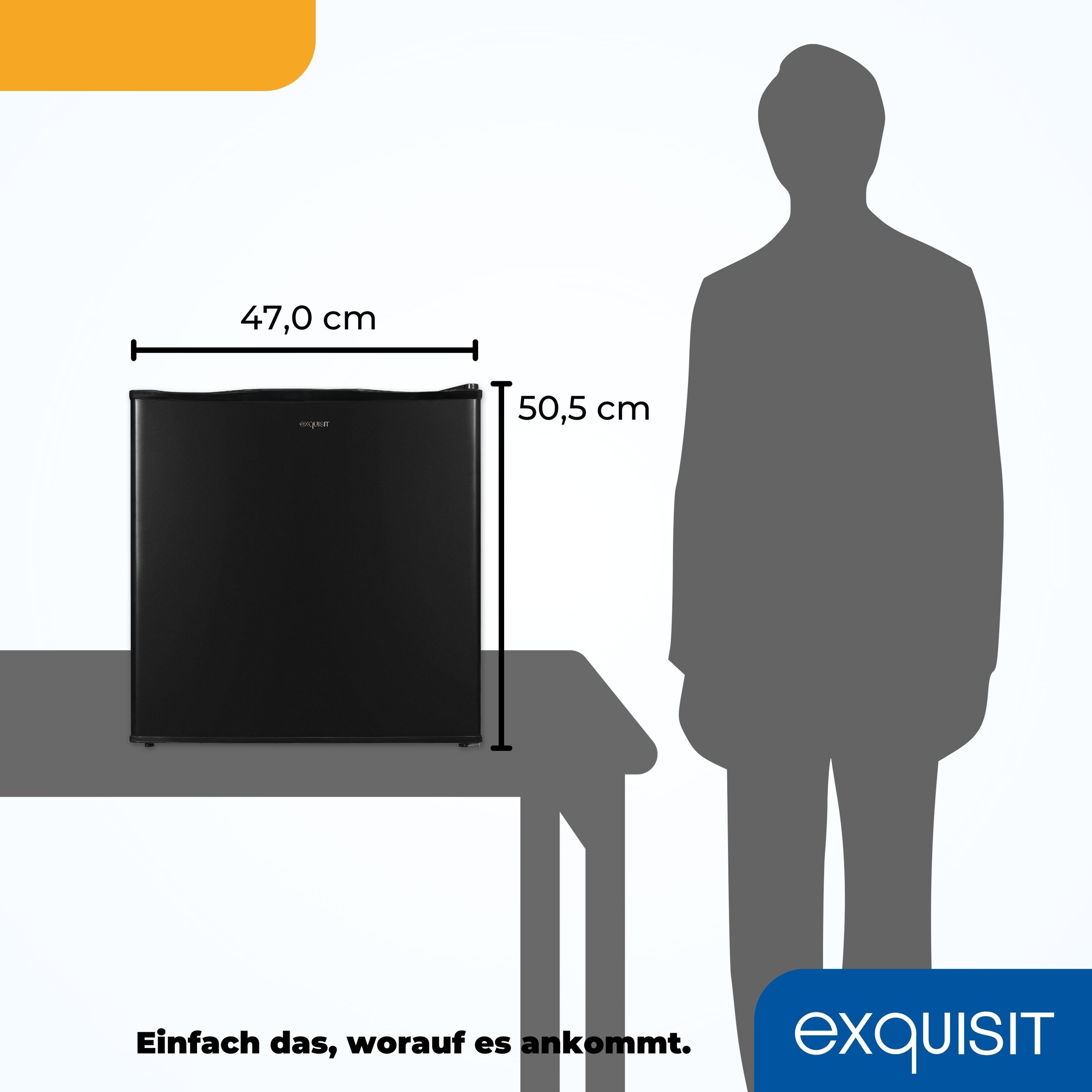 exquisit Gefrierschrank »GB40-150E schwarz«, 51 cm hoch, 47 cm breit, 31 L Volumen, 4 Sterne Gefrieren