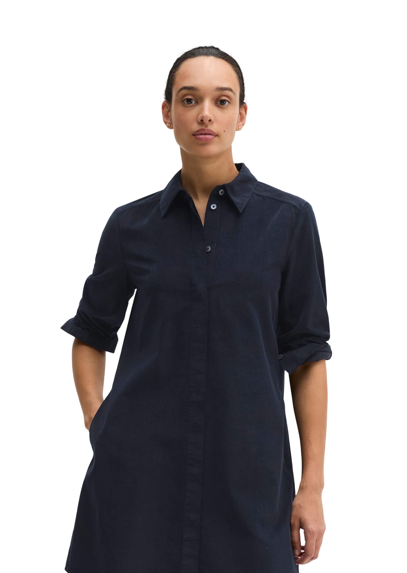 Marc O'Polo Hemdblusenkleid »in samtiger Cord-Qualität«