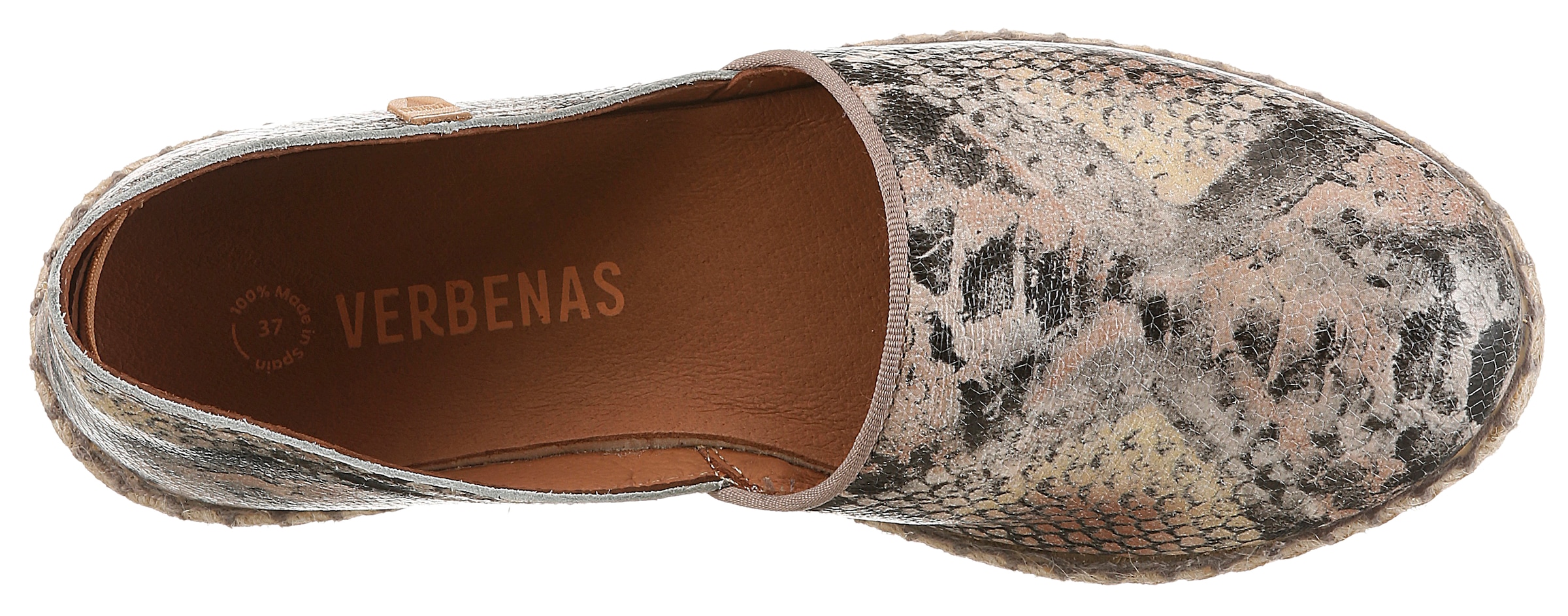 VERBENAS Espadrille »CARMEN«  Slipper, Schlupfschuh, Sommerschuh, Urlaubschuh in Reptil-Optik
