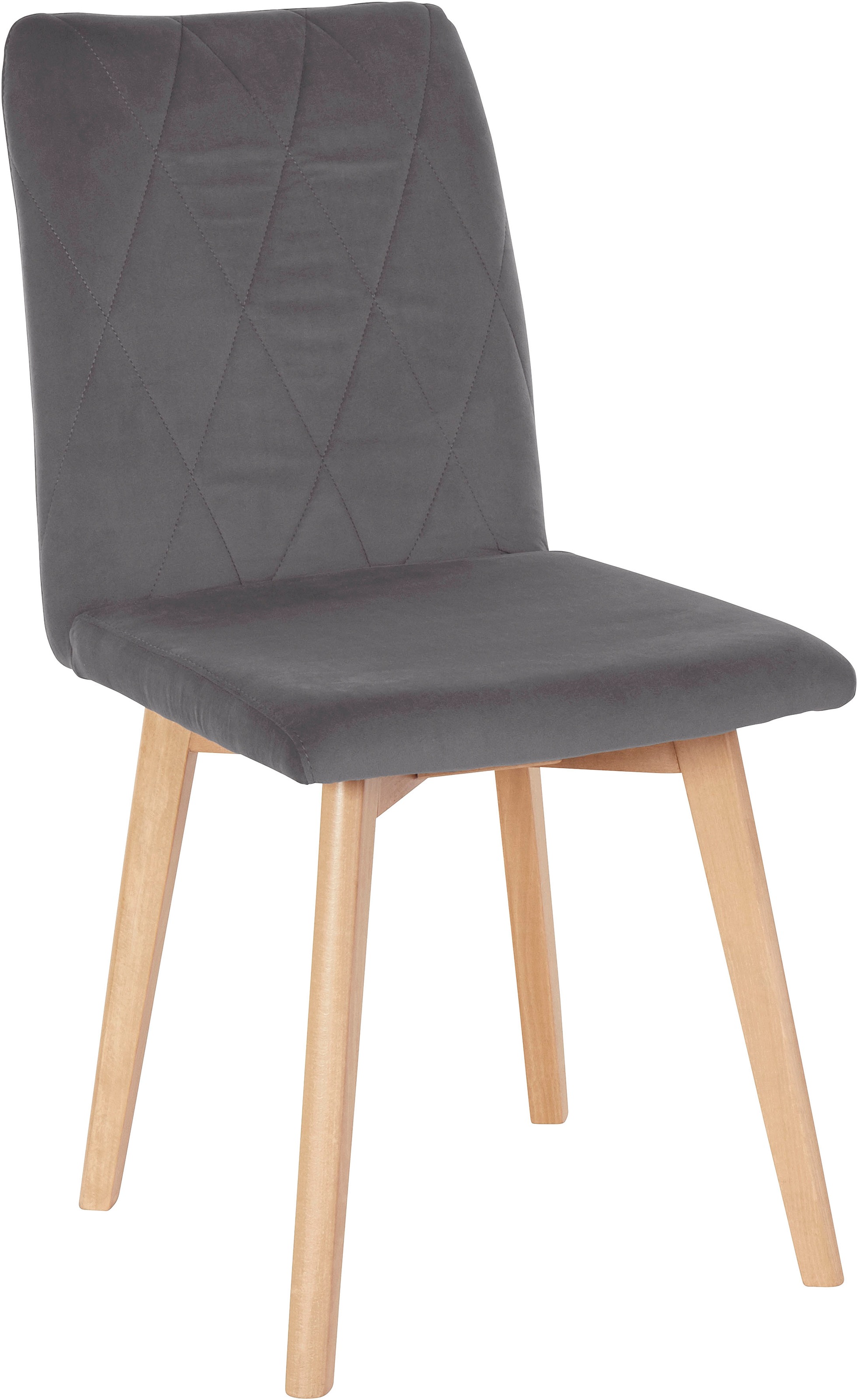 Home affaire 4-Fußstuhl "Brest" (Set) 2 Stk.Sitz und Rücken gepolstert, Rau günstig online kaufen