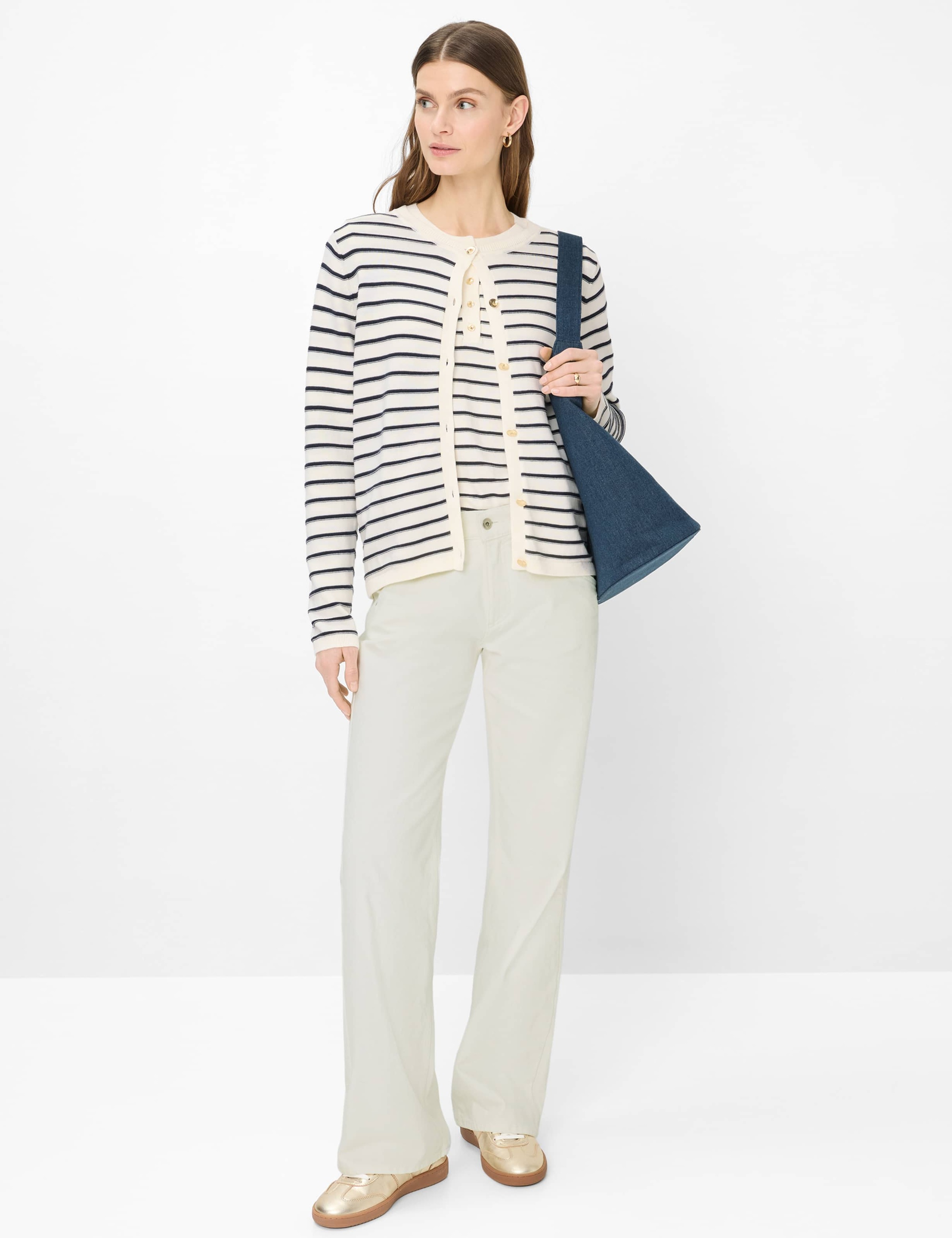 BRAX ANN Women's Knit Cardigan Navy 42 4