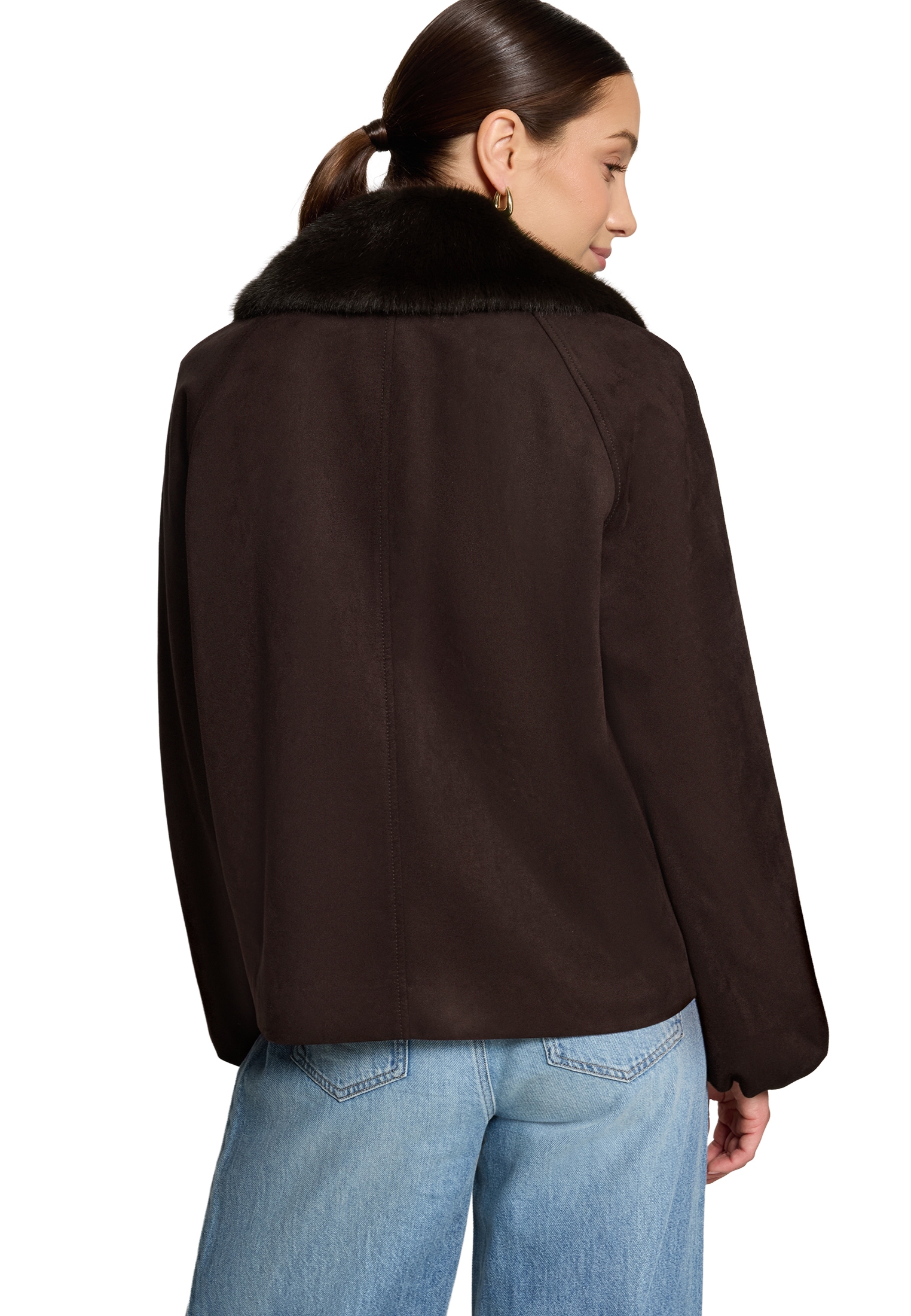 Zero Outdoorjacke »Damen mit Kunstfellkragen«