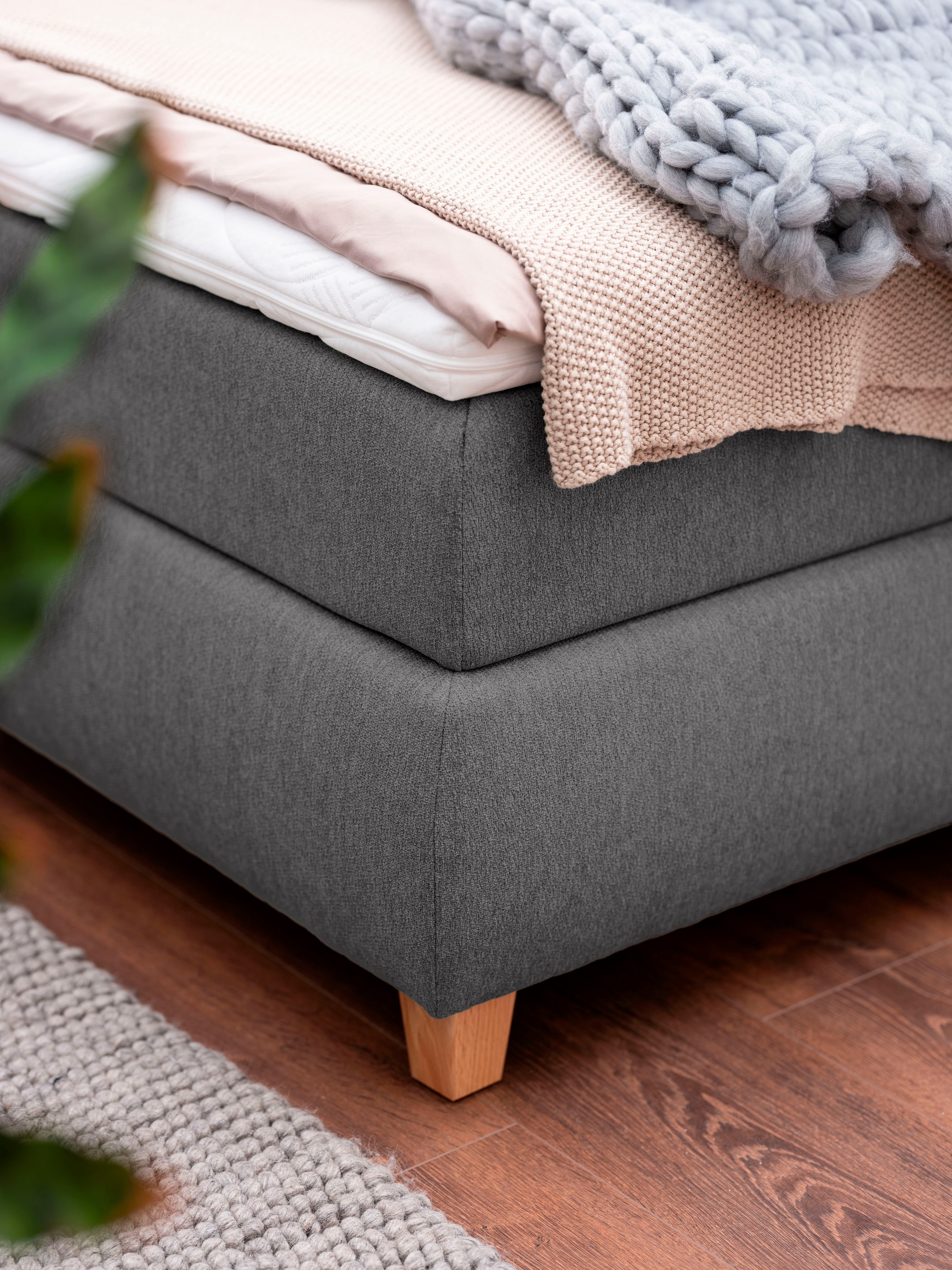 alina Boxspringbett »Luella«, ADA trendline Boxspringbett, inkl. Matratze und Viscoschaum-Topper