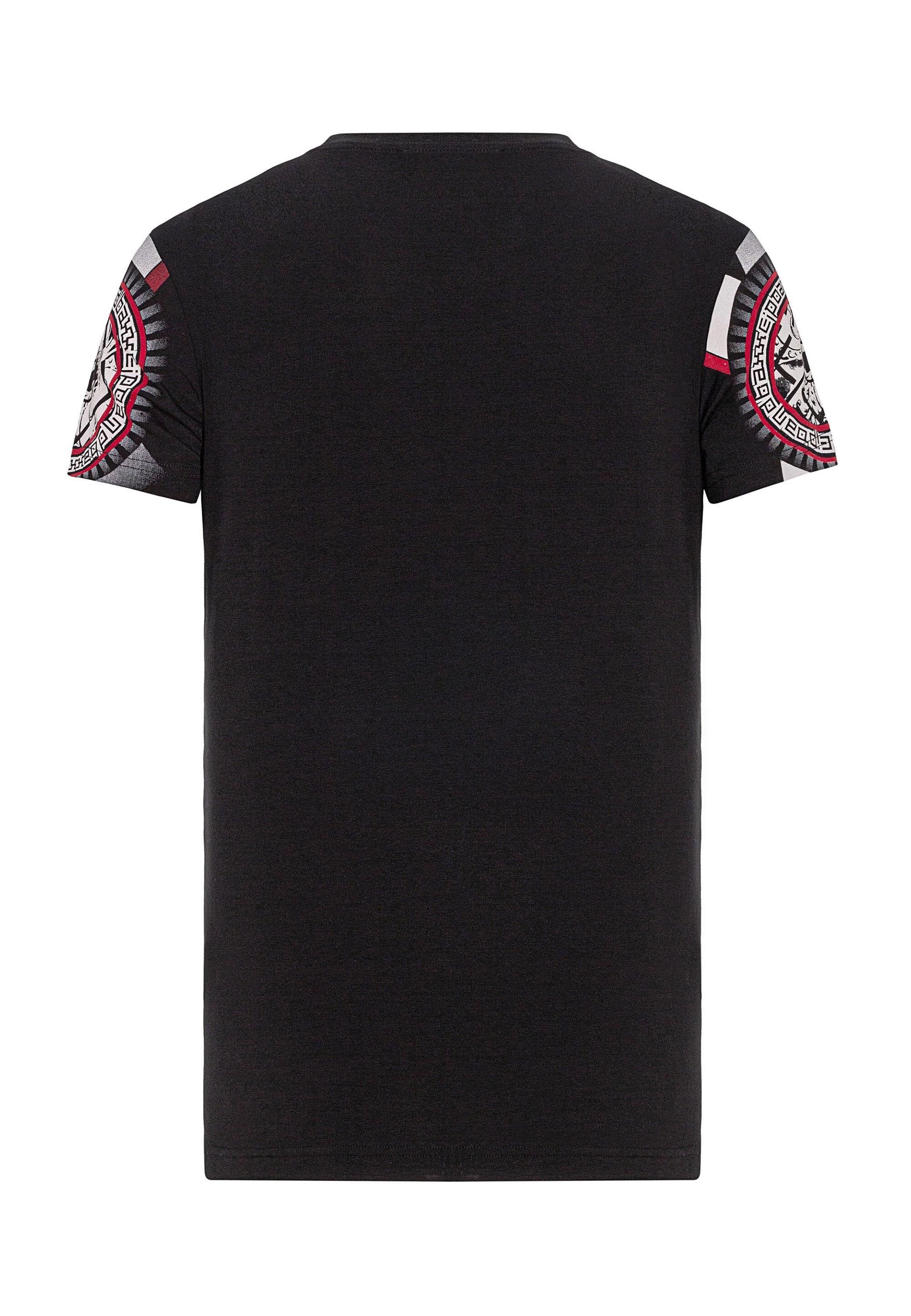 Cipo & Baxx T-Shirt »T-Shirt«, Frontprint mit verschiedenen Elementen