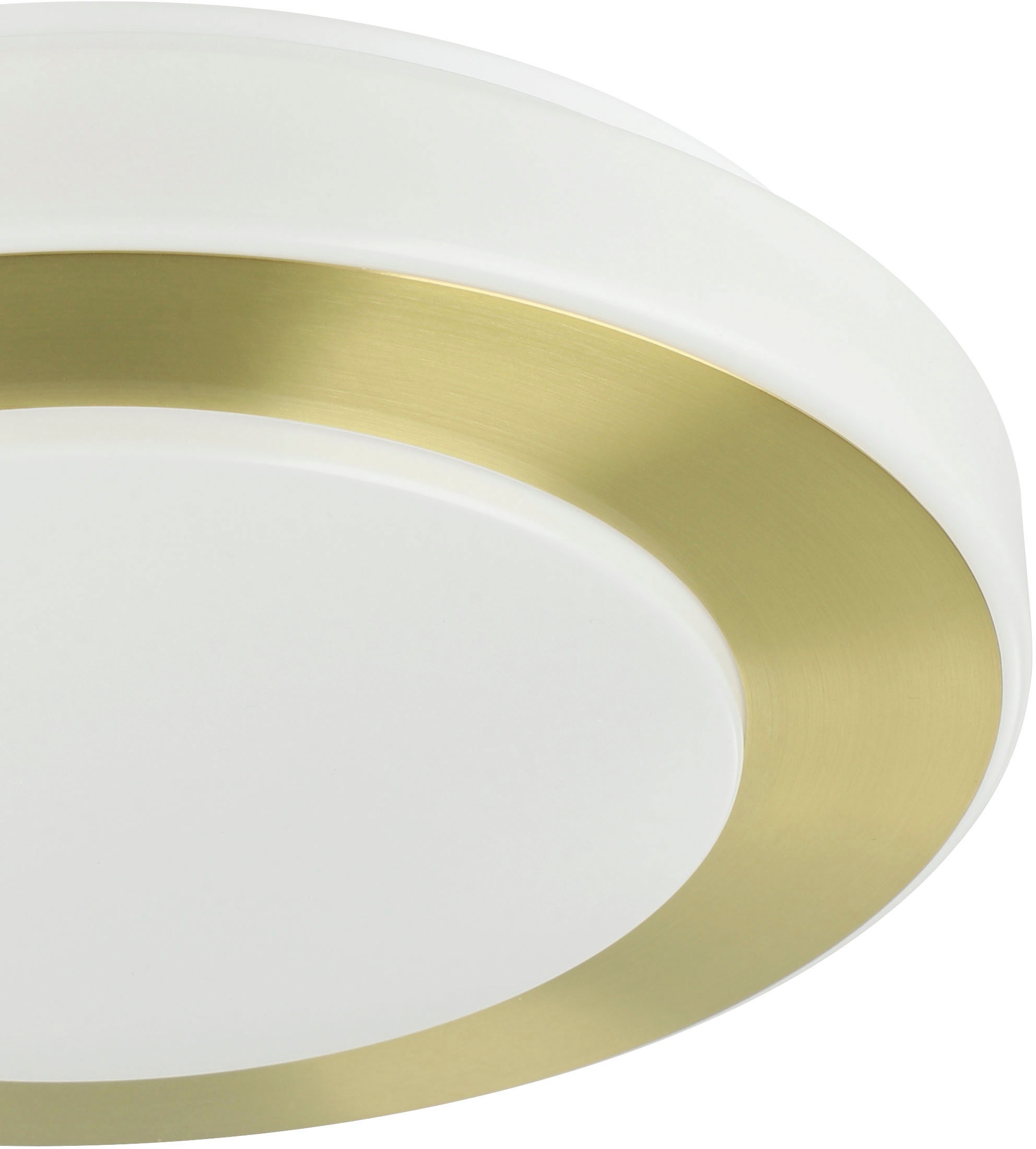 EGLO Deckenleuchte »LED CARPI«, Leuchtmittel LED-Modul | LED fest integriert, Deckenleuchte in messing und weiß aus Stahl - 3,6W - Warmweiß