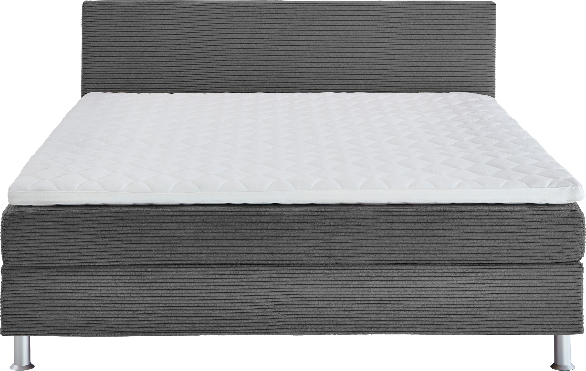 Lit Box Spring Edison Gris Foncé 180x200cm 5