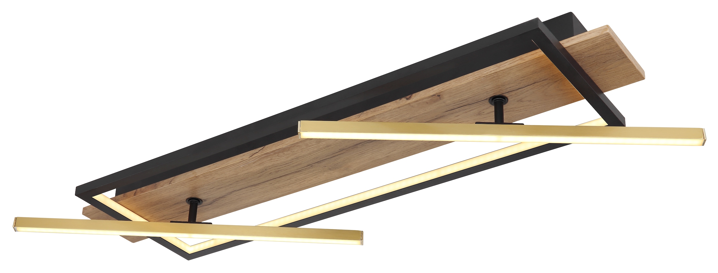 GLOBO LIGHTING LED Deckenleuchte »BEATRIX«, Leuchtmittel LED-Modul | LED fest integriert, Deckenlampe/Wohnzimmer/Schlafzimmer/modern/Holz