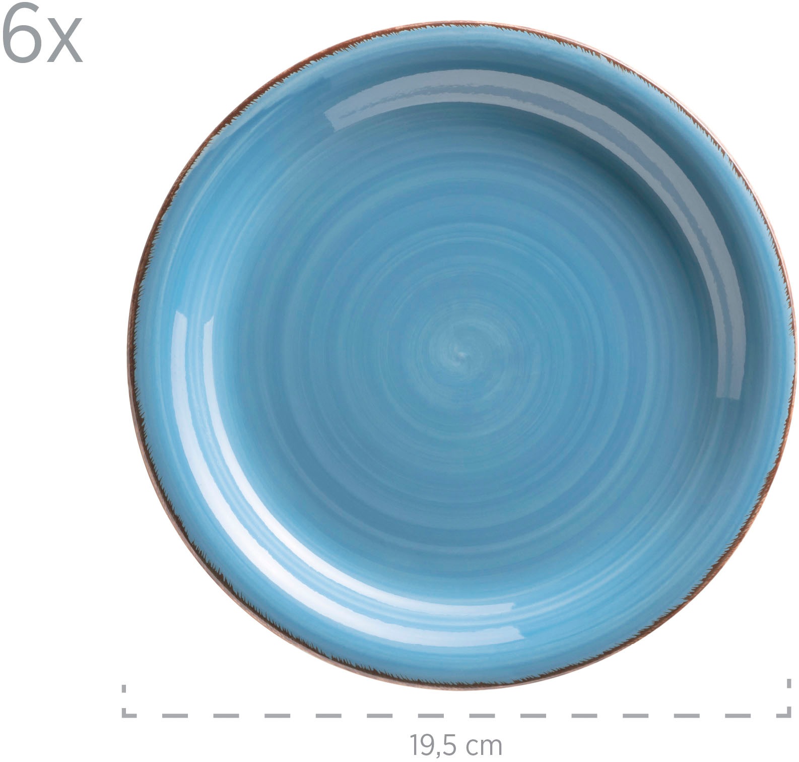 my home Kaffeeservice "Geschirr-Set, Service Bell Tempo" mit Spiraldekor, 1 günstig online kaufen