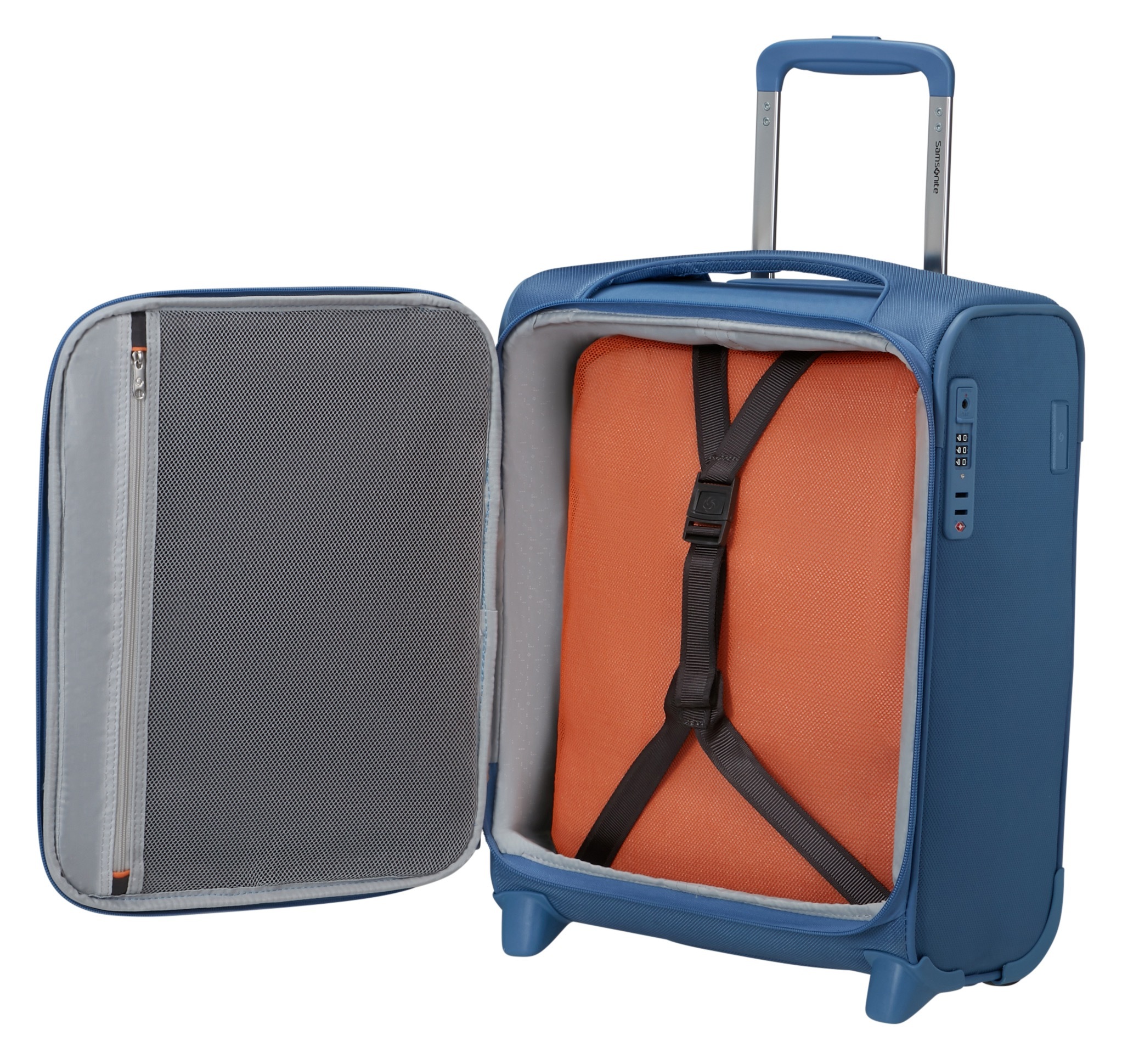 Samsonite Weichgepäck-Trolley »RE-LITE, 45 cm«, (Set, 2 St., mit Packwürfel), 2 Rollen, Underseater Handgepäck TSA-Schloss Reisekoffer Laptopfach
