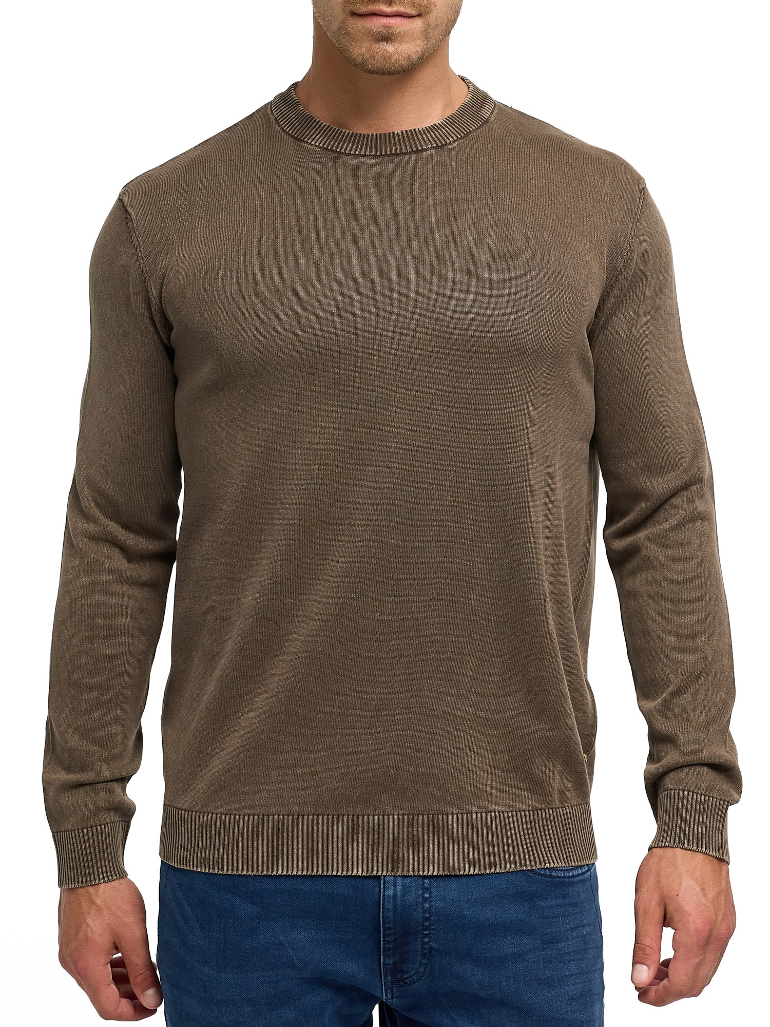 Indicode Rundhalspullover »INArkmill o-neck« Baumwolle, regular fit