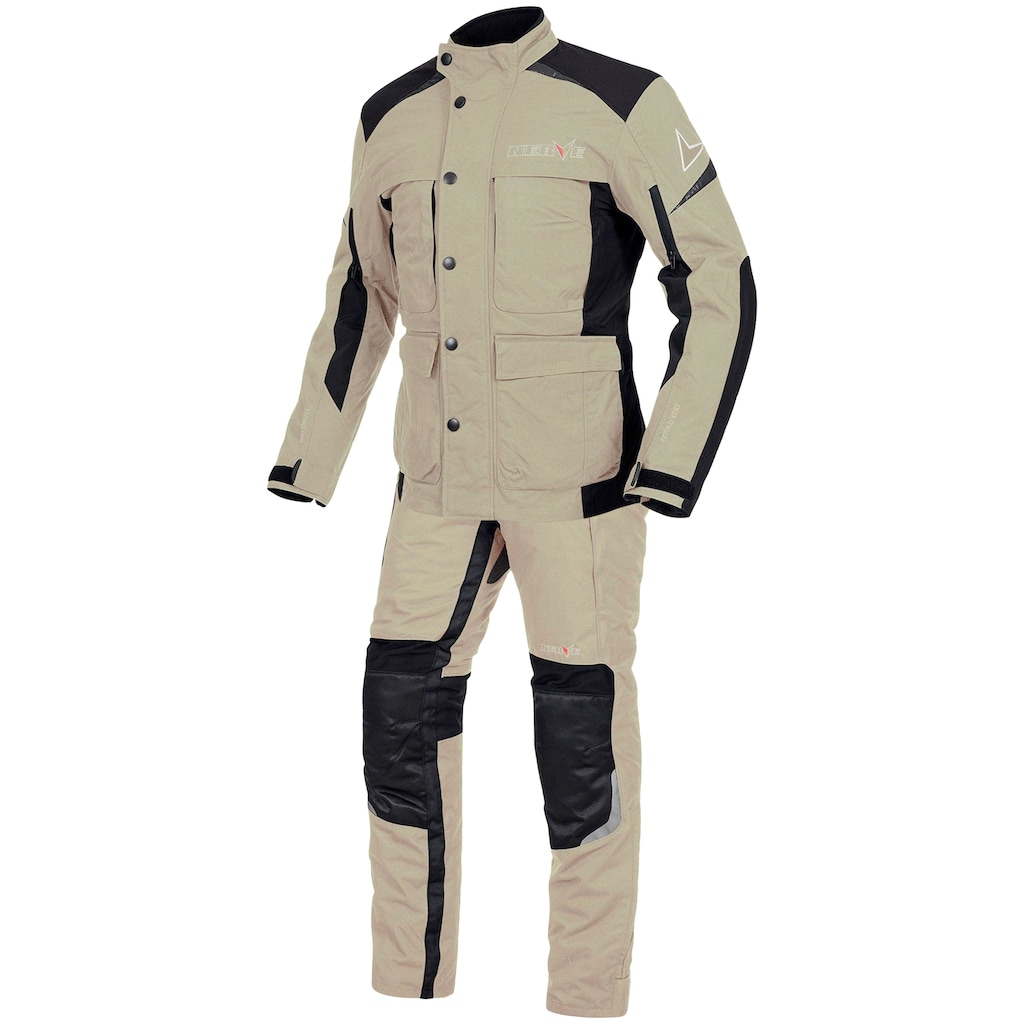 NERVE Motorradkombi »Nerve Urban Steel Kombi - beige«, (Set, 2 tlg.)