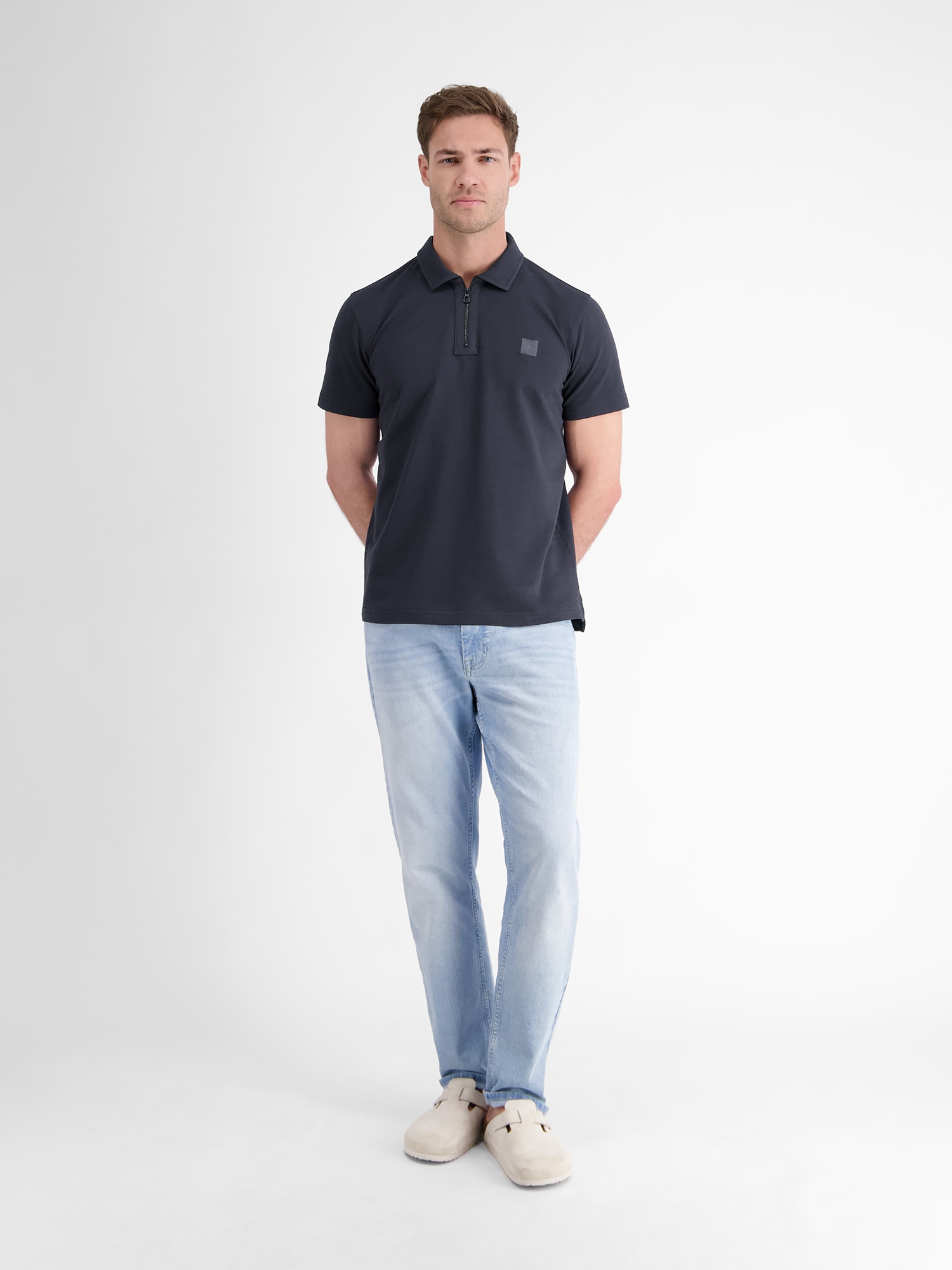 LERROS Poloshirt »LERROS Herren Poloshirt mit Reißverschlusskragen«
