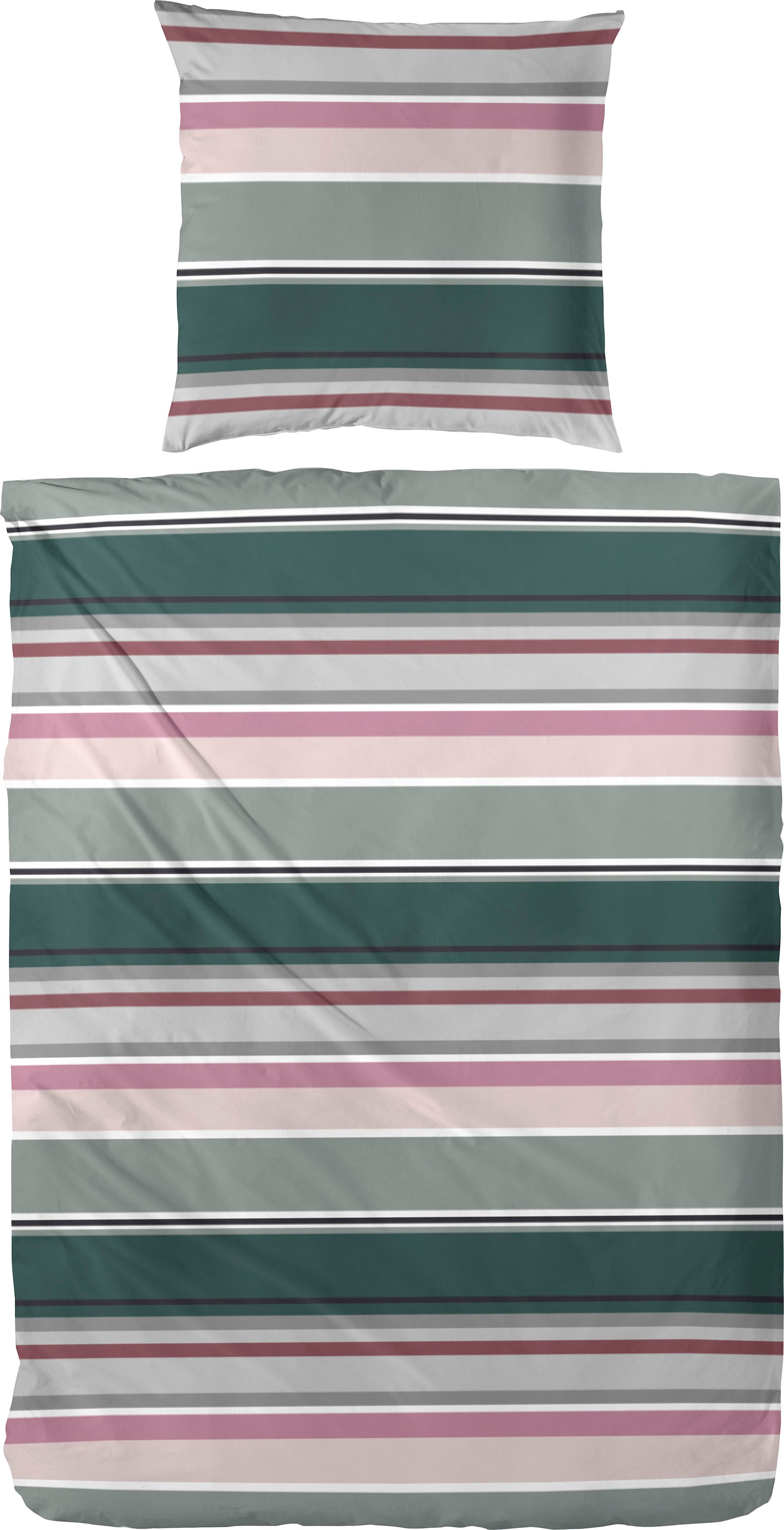 Primera Bettwäsche "Late Summer Stripe", (2 tlg.), mit modernen Streifen in frischen Farben