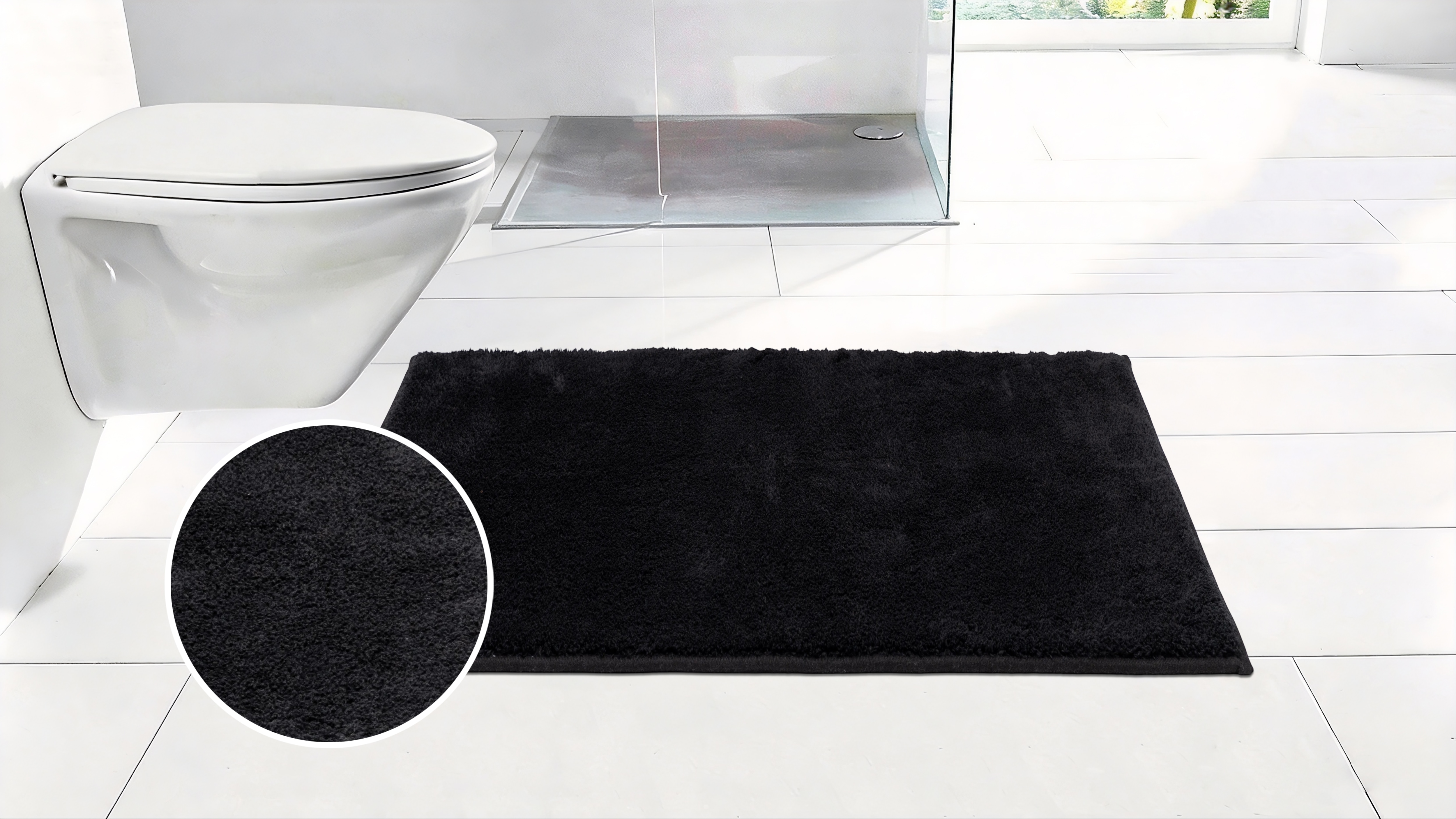 OTTO home Badematte "Cali, Badvorleger, Badezimmer Teppich, Duschvorleger" Höhe 10 mm rutschhemmend beschichtet fußbodenheizungsgeeignet schnell trocknend weich, Uni Farben, auch als Teppich erhältlich