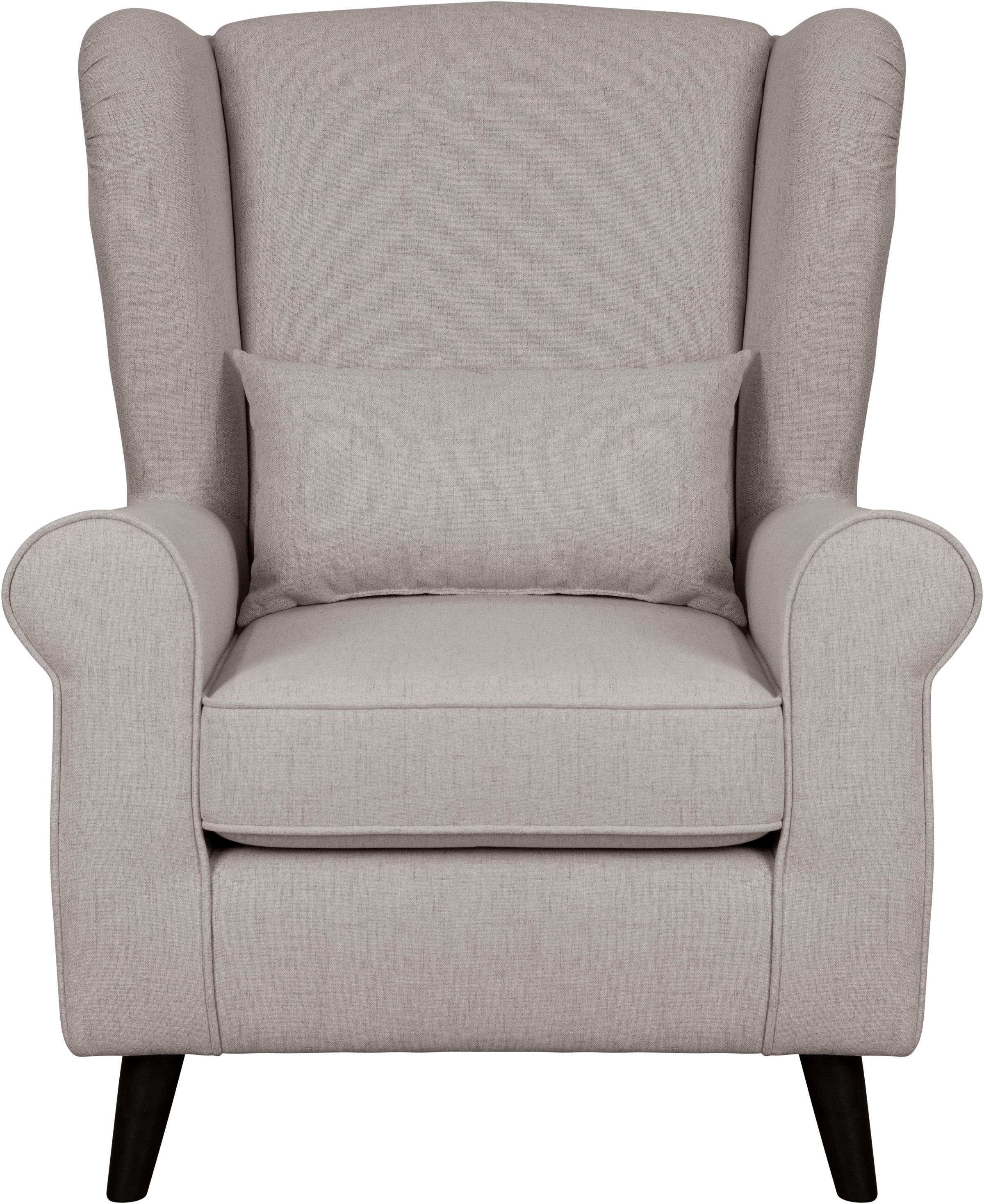 Home affaire Sessel »Ohrensessel CHISTELLE, wahlweise mit Polsterhocker« mit Wellenunterfederung, Maße: B/T/H: 81/87/99 cm