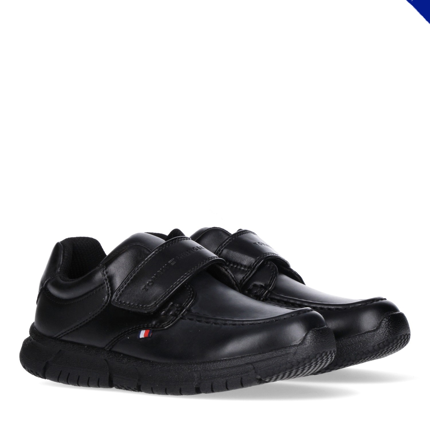 Tommy Hilfiger Klettschuh "WMS = weit, für kräftige Füße" festlicher Sneaker, Halbschuh mit Logoprägung auf dem Klettriegel