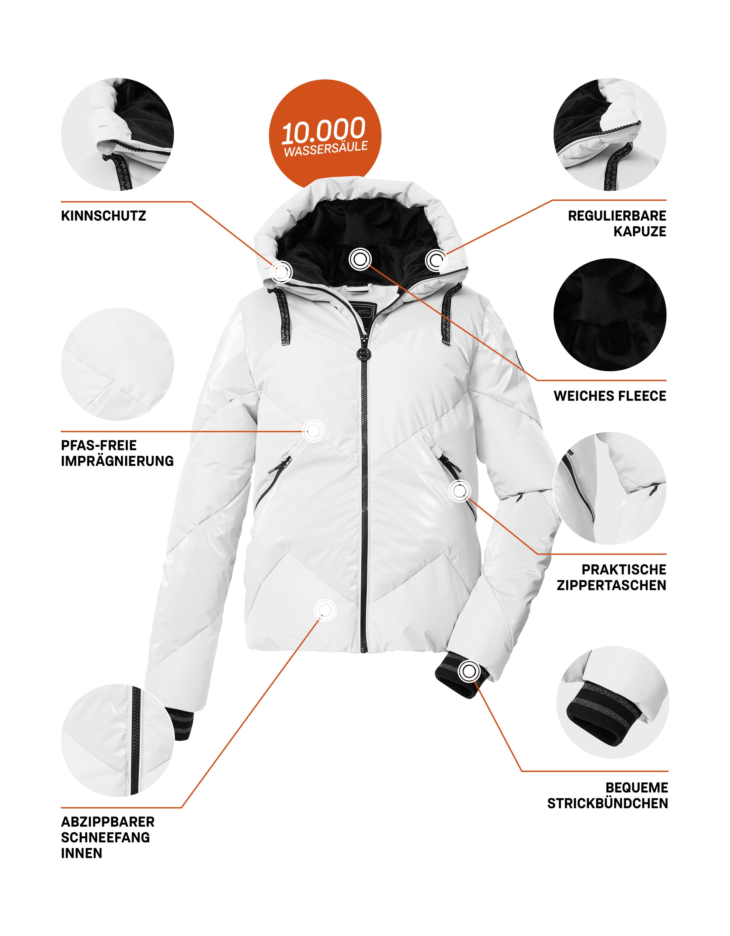 Killtec Skijacke »KSW 113 WMN SKI QLTD JCKT« Winddichte Skijacke mit 10.000 mm Wassersäule, PFAS-frei imprägniert