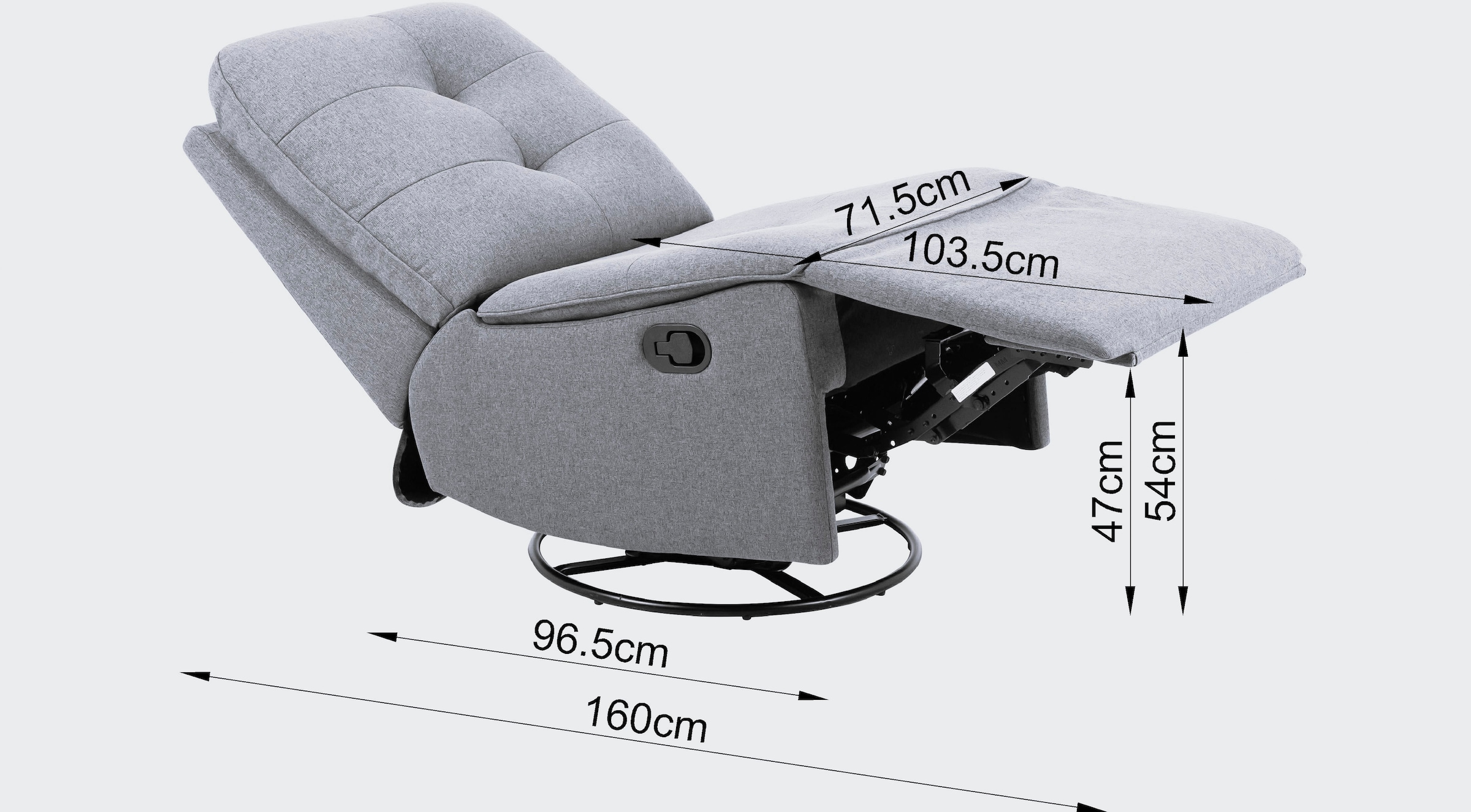 OTTO home Sessel »BAILEE, TV-Sessel, Schaukelsessel, Drehsessel« Loungesessel mit Federkernpolsterung