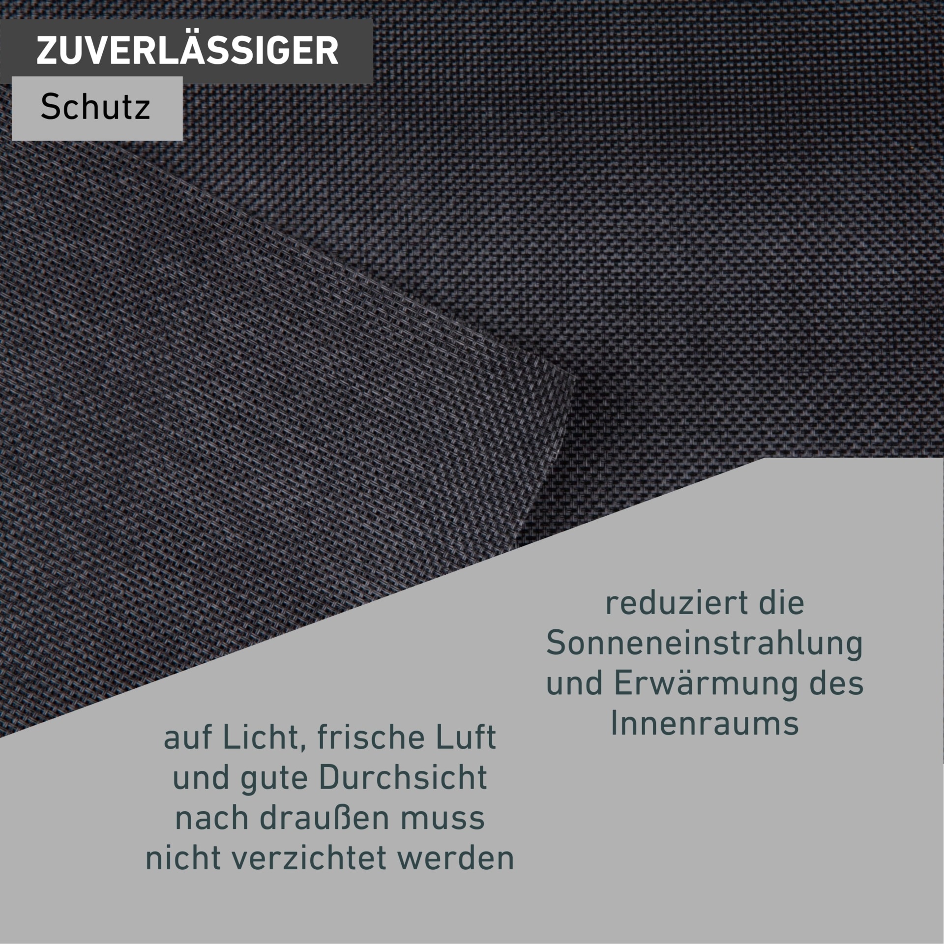 Windhager Fliegengitter-Gewebe »COOL Sonnenschutz, Verwendung mit exkl. Rahmen oder Klebehaken« Packung, 1 Stk. tlg. Insektenschutz- und Schattengewebe für Fenster, 140 x 150cm, anthrazit