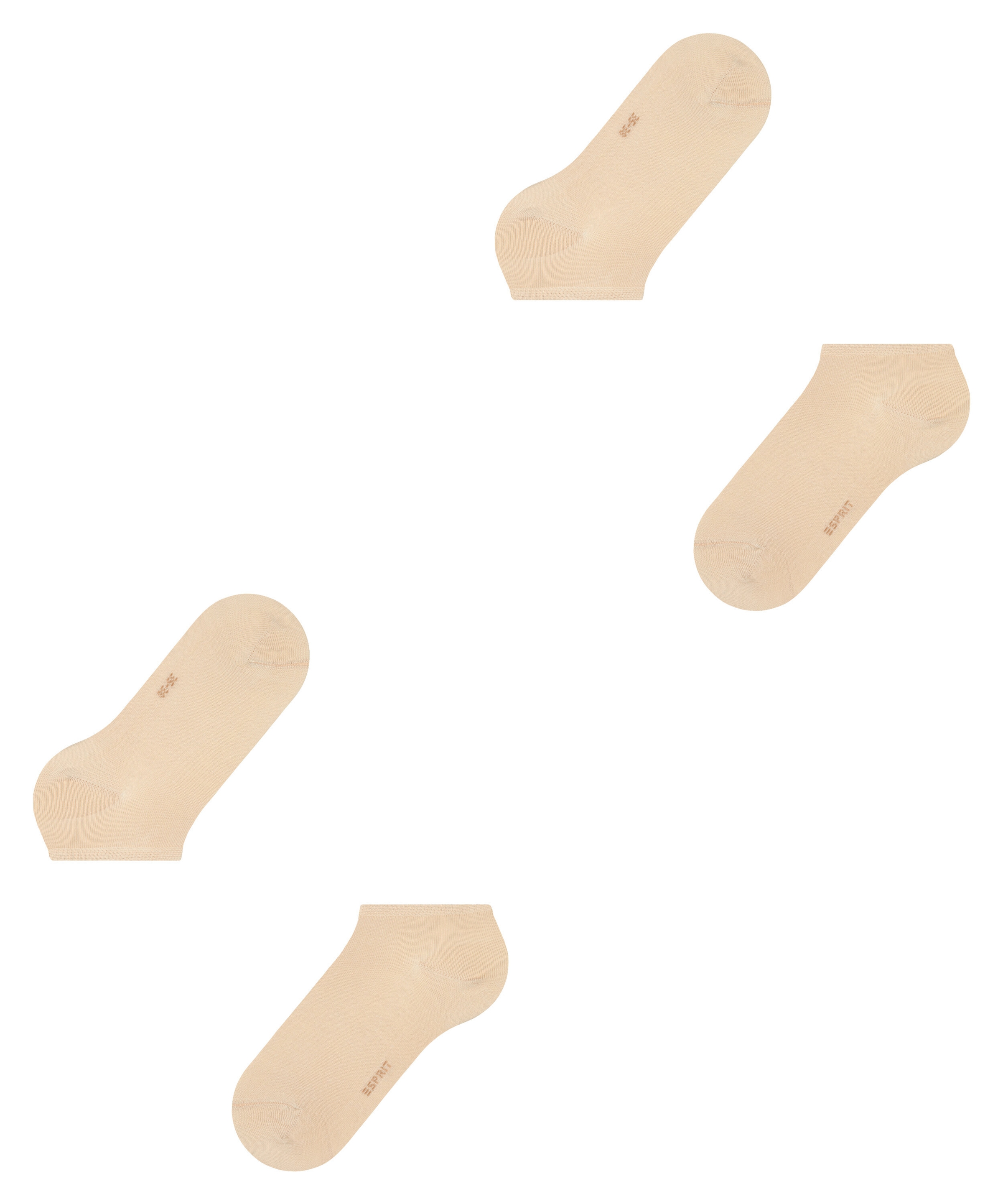 Esprit Sneakersocken »Uni« 2 Paar,  verstärkt, knöchelfrei und aus weichem Material Baumwolle