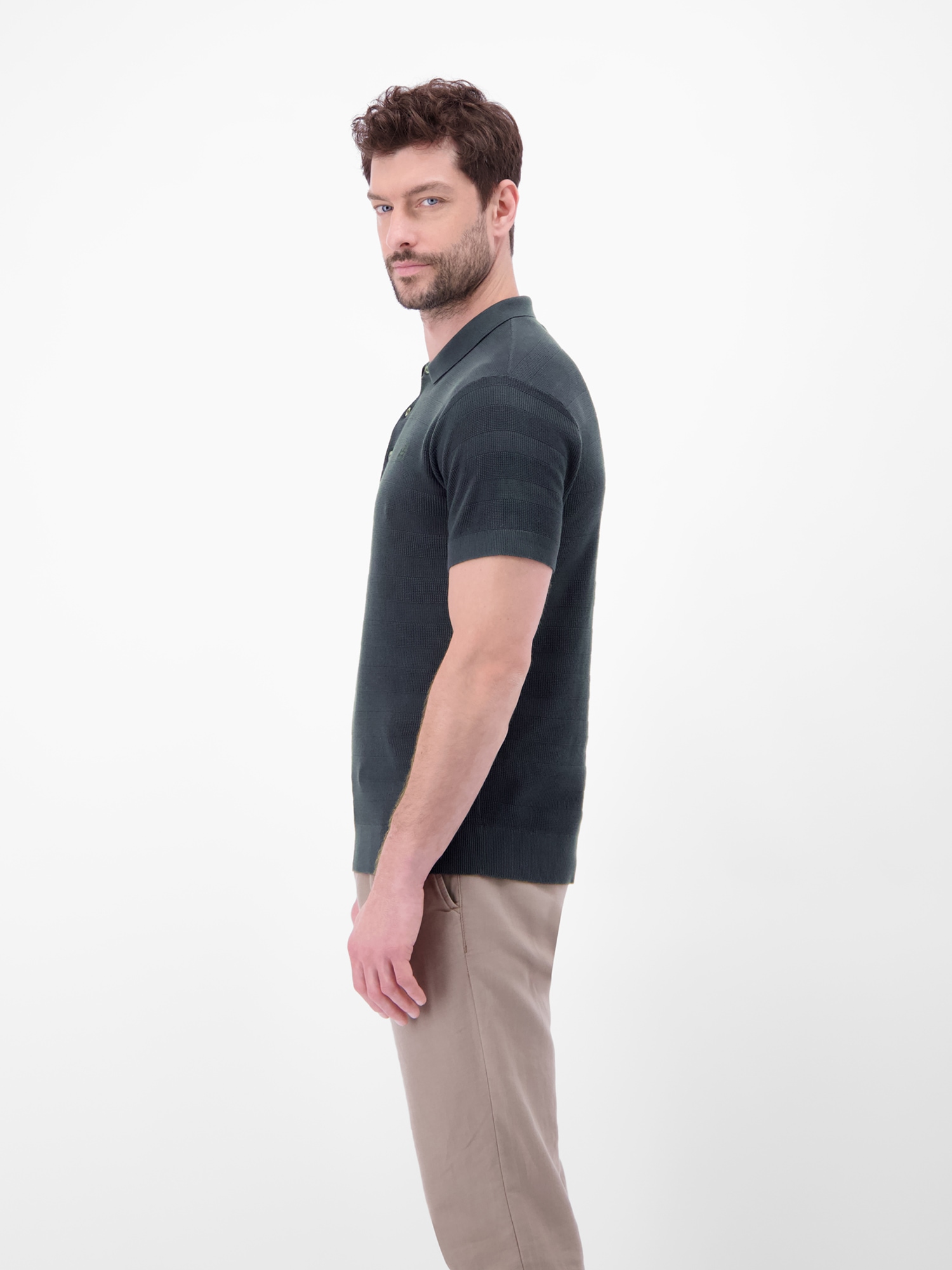 LERROS Poloshirt »Unifarbenes Poloshirt, 100 % Baumwolle«