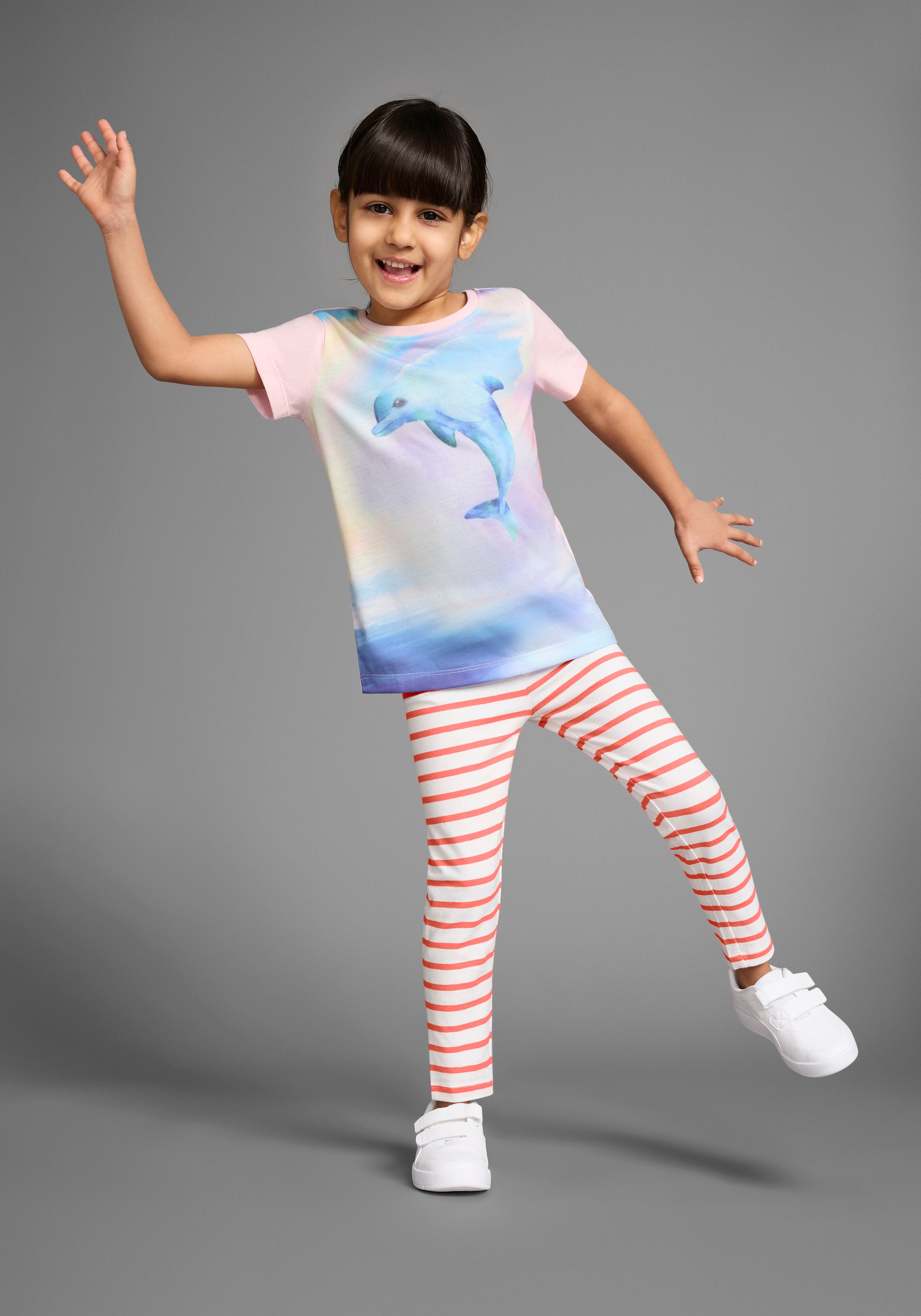 KIDSWORLD Leggings »2er Pack Ringel-Leggings für kleine Mädchen«, (Packung, 2 tlg., 2 Teile), Leggingspackung für kleine Mädchen