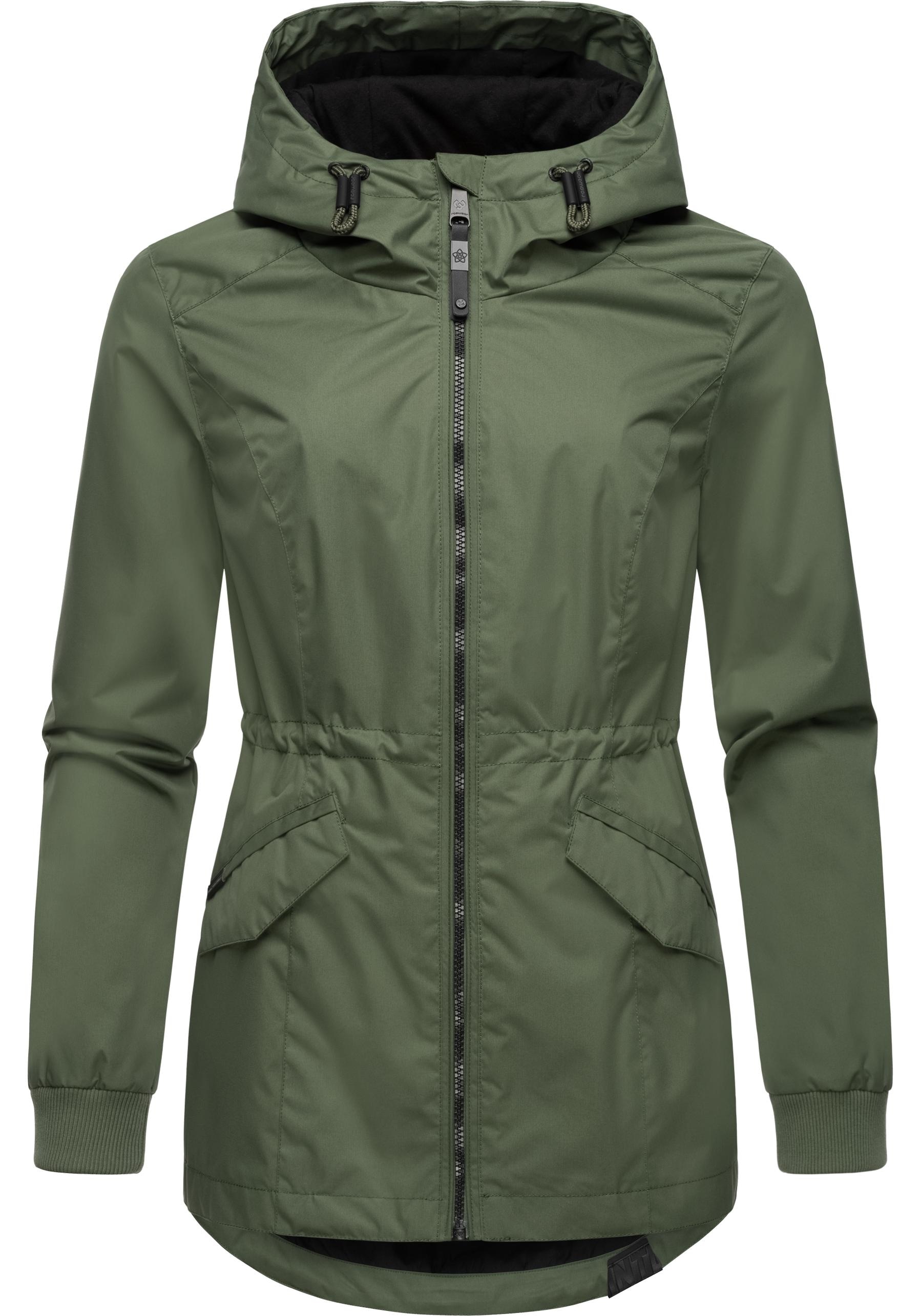 Ragwear Outdoorjacke "Dowey A", mit Kapuze, Wasser- und winddichte Damen Jacke mit Taillenzugband