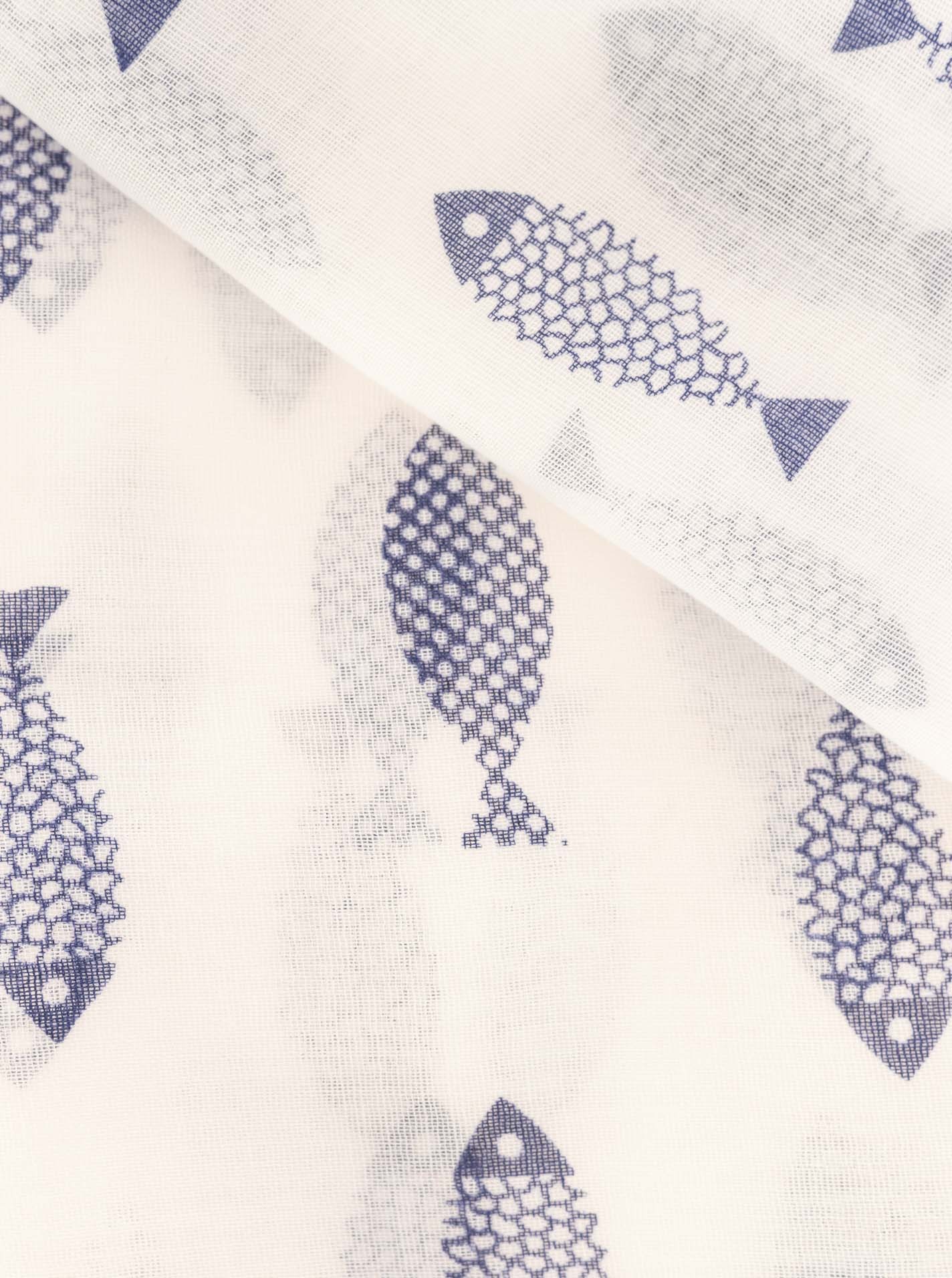 Zwillingsherz Schal ""Fisch"" Fischmotiv, leichter Stoff, maritimer Look günstig online kaufen