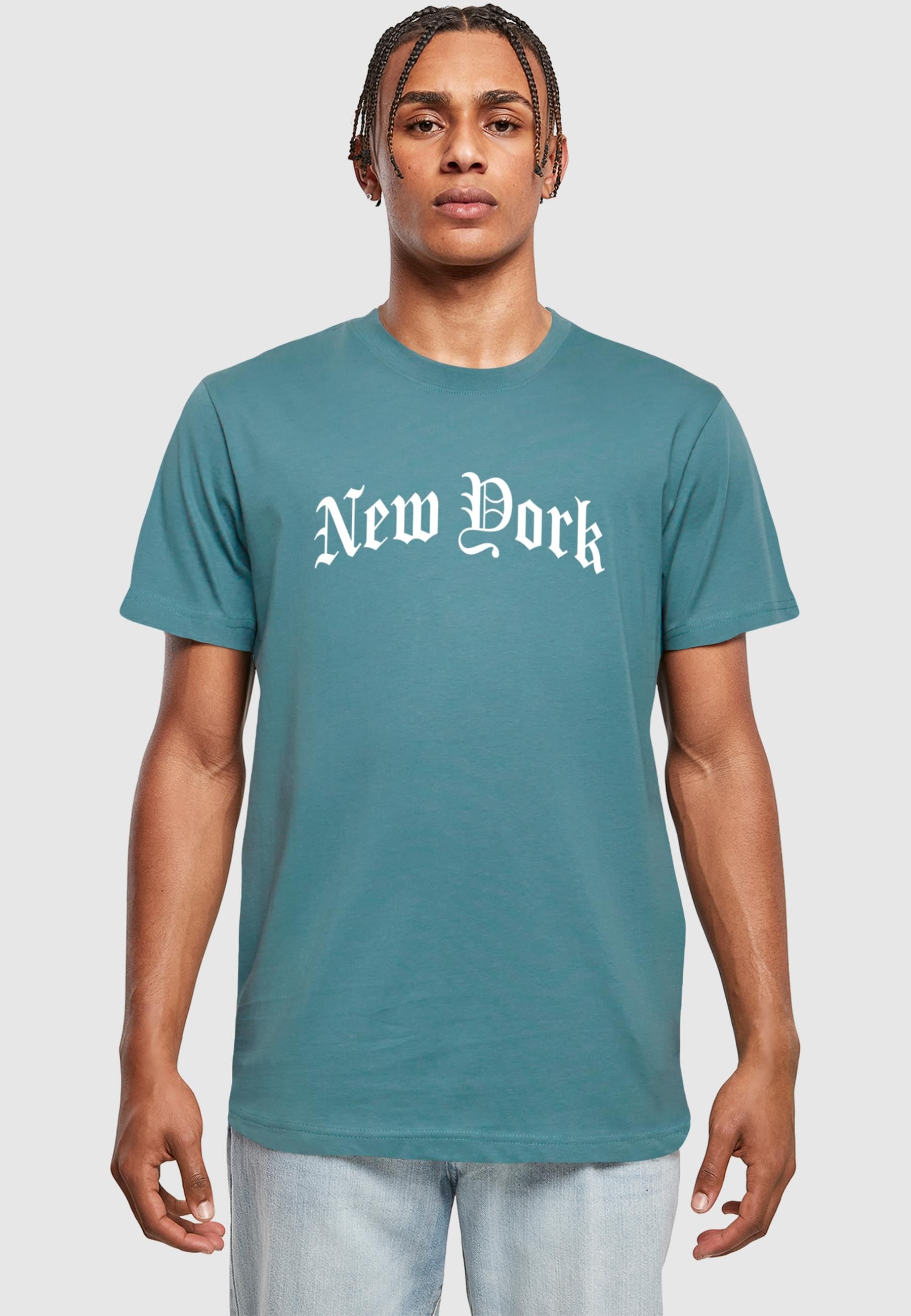MisterTee T-Shirt »MisterTee Herren New York Wording Tee«, (1 tlg.)