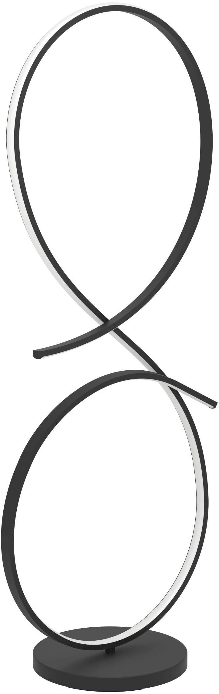 EGLO Stehlampe »Serpins Stehleuchte, Standleuchte, Wohnzimmerlampe, Metall, Lampe« LED-Modul 1 Stk. Warmweiß Stehleuchte - L42,5 x B25 x H107 cm - schwarz - 20W inkl.