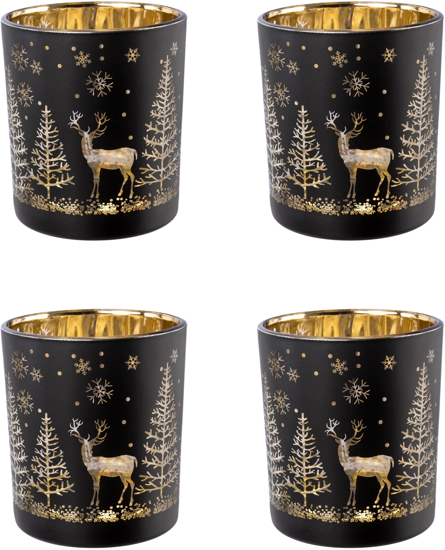 »Weihnachtsdeko«, Innenseite Teelichthalter BAUR St.), deco bestellen goldfarbener Creativ (4 | mit