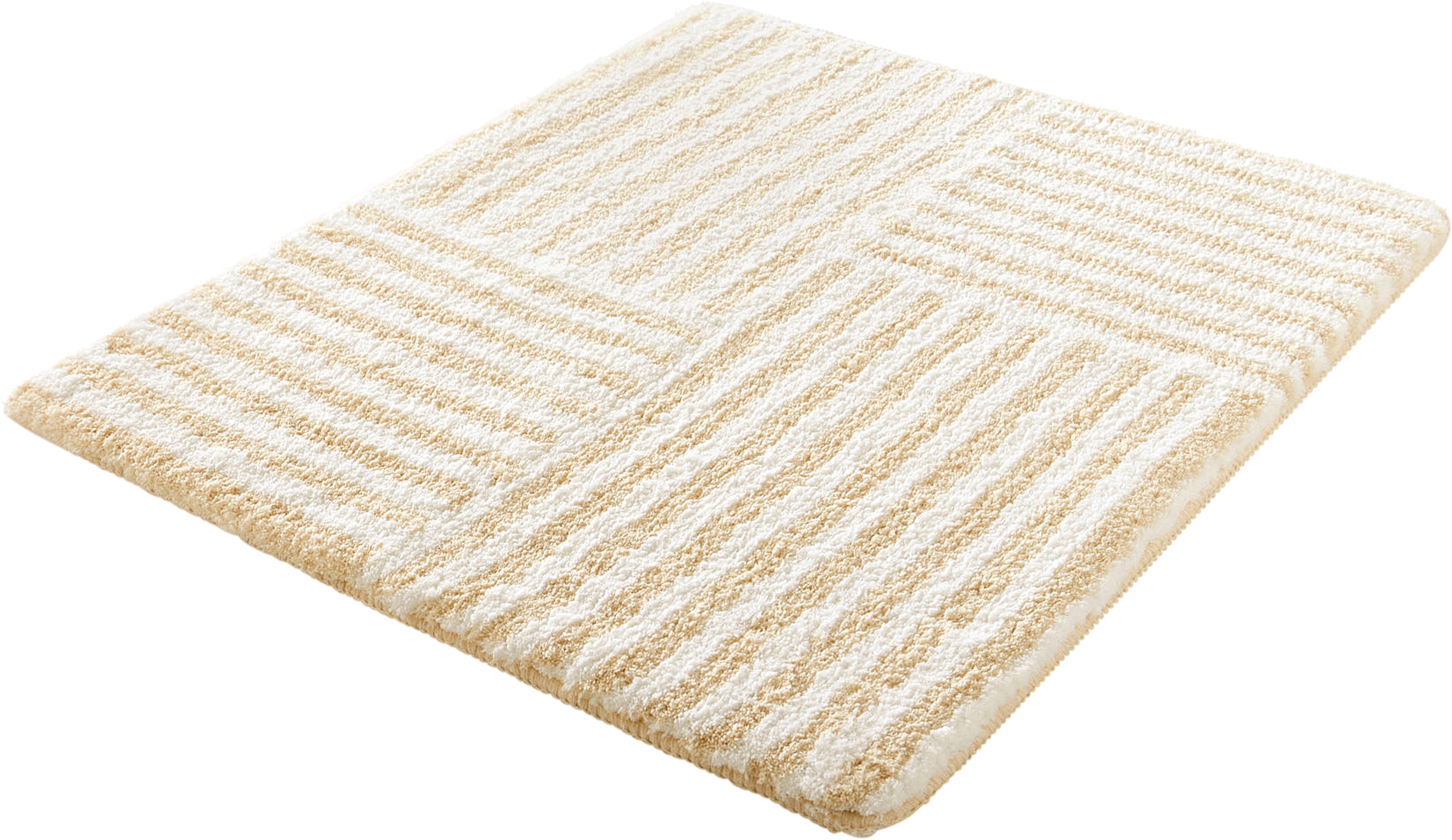Kleine Wolke Badematte "Chelsea, Badvorleger, Badezimmer Teppich" Höhe 20 mm rutschhemmend beschichtet fußbodenheizungsgeeignet Badteppich, modernes Design, gestreift