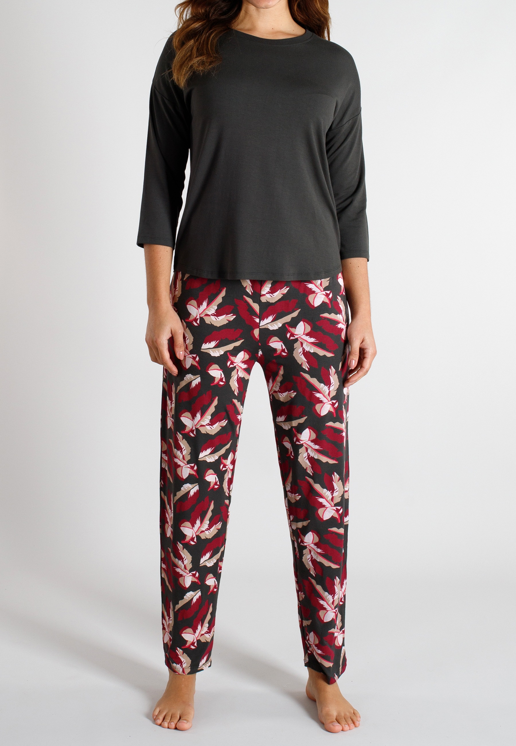 TOM TAILOR Pyjama atmungsaktiv, Viskosemix