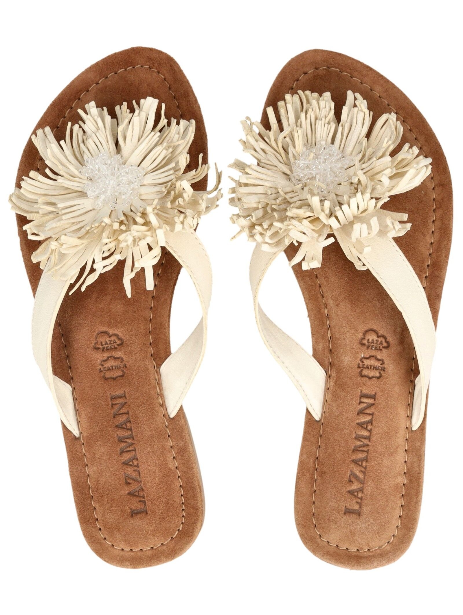 Lazamani Zehentrenner »Lazamani Pantoletten Leder/Textil«