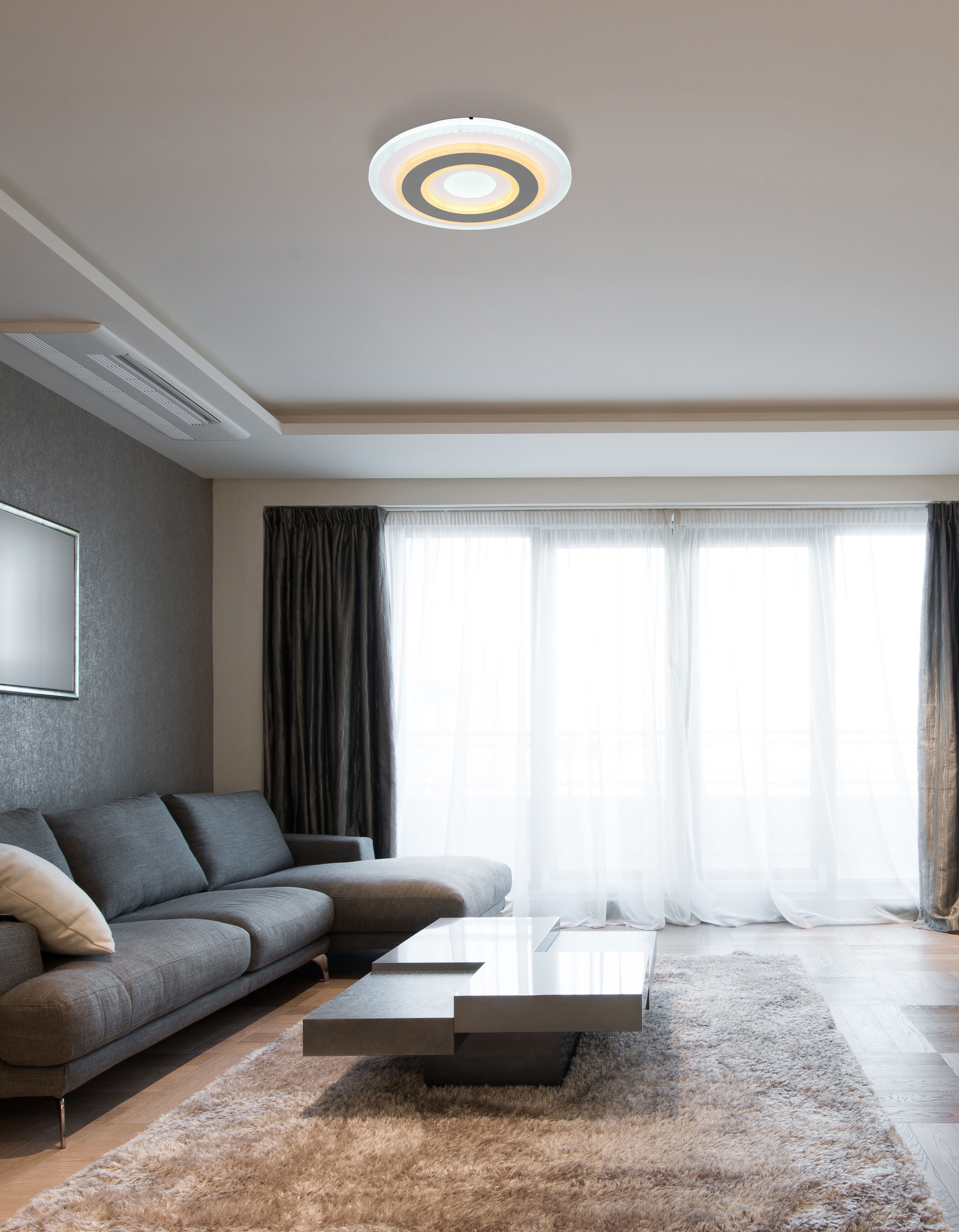 GLOBO LIGHTING LED Deckenleuchte »SABATINO«, Leuchtmittel LED-Modul | LED fest integriert, Deckenlampe/ CCT 3000-6000K/rund/Wohnzimmer/Schlafzimmer