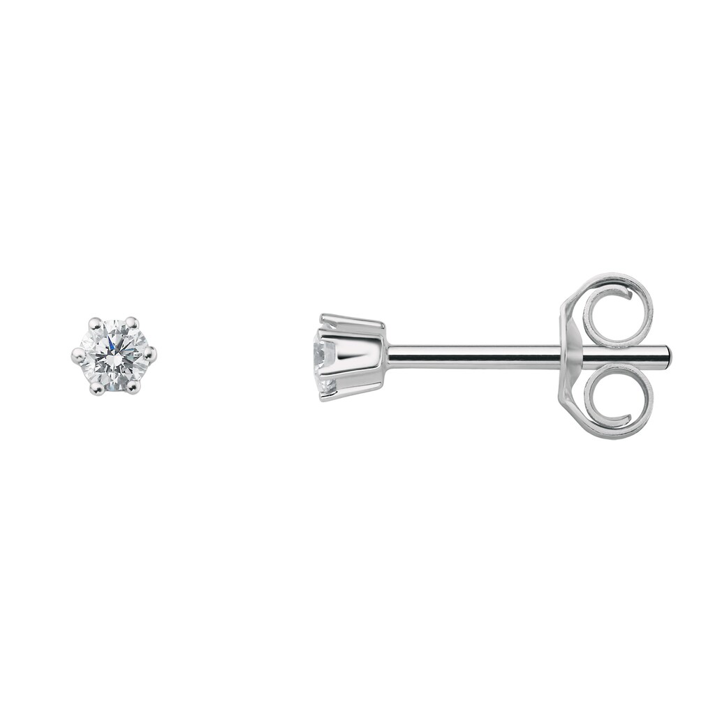 ONE ELEMENT Paar Ohrhänger »0.1 ct Diamant Brillant Ohrringe Ohrstecker aus 950 Platin«