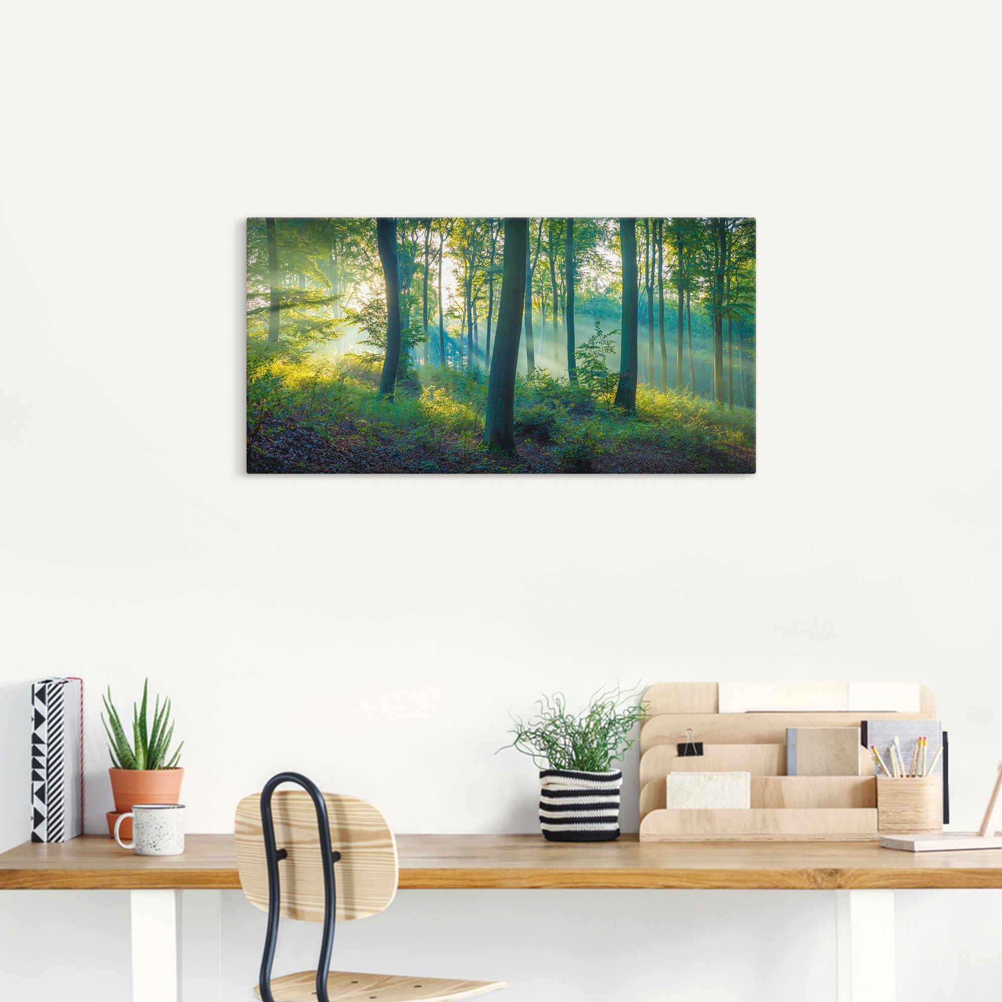 Artland Wandbild "Wald Panorama", Waldbilder, (1 St.), als Alubild, Outdoor günstig online kaufen