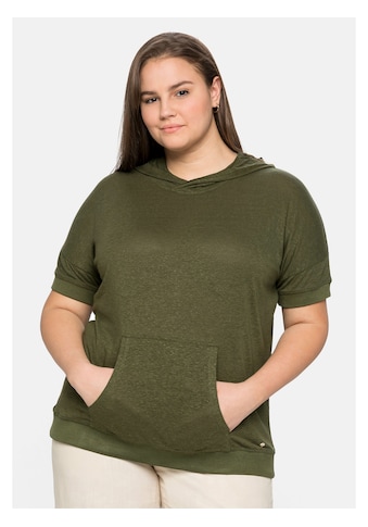 Sheego T-Shirt »Kapuzenshirt«, mit Kapuze, im Leinen-Baumwoll-Mix kaufen