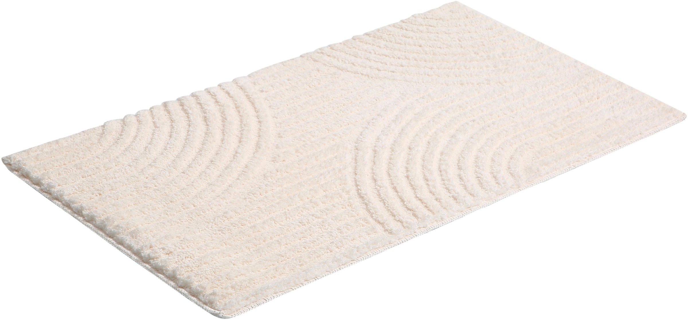 my home Badematte »Ognon, Scandi, Boho, modernes Muster«, rutschhemmend beschichtet, fußbodenheizungsgeeignet-schnell trocknend-strapazierfähig, Badteppich, Uni Farben, Hoch-Tief-Effekt