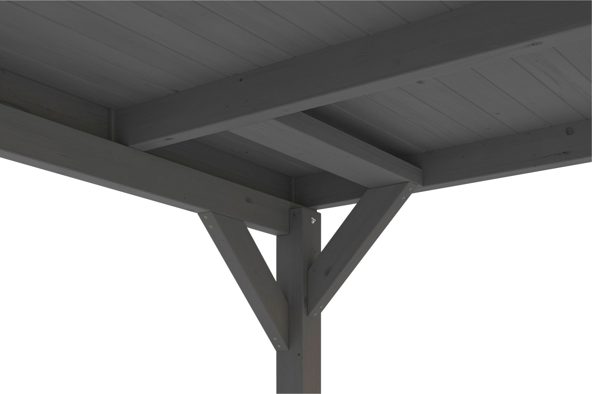 Thumbnail - Skanholz Doppelcarport "Grunewald", Leimholz-Nordisches Fichtenholz, dunkelgrau, mit EPDM-Dach